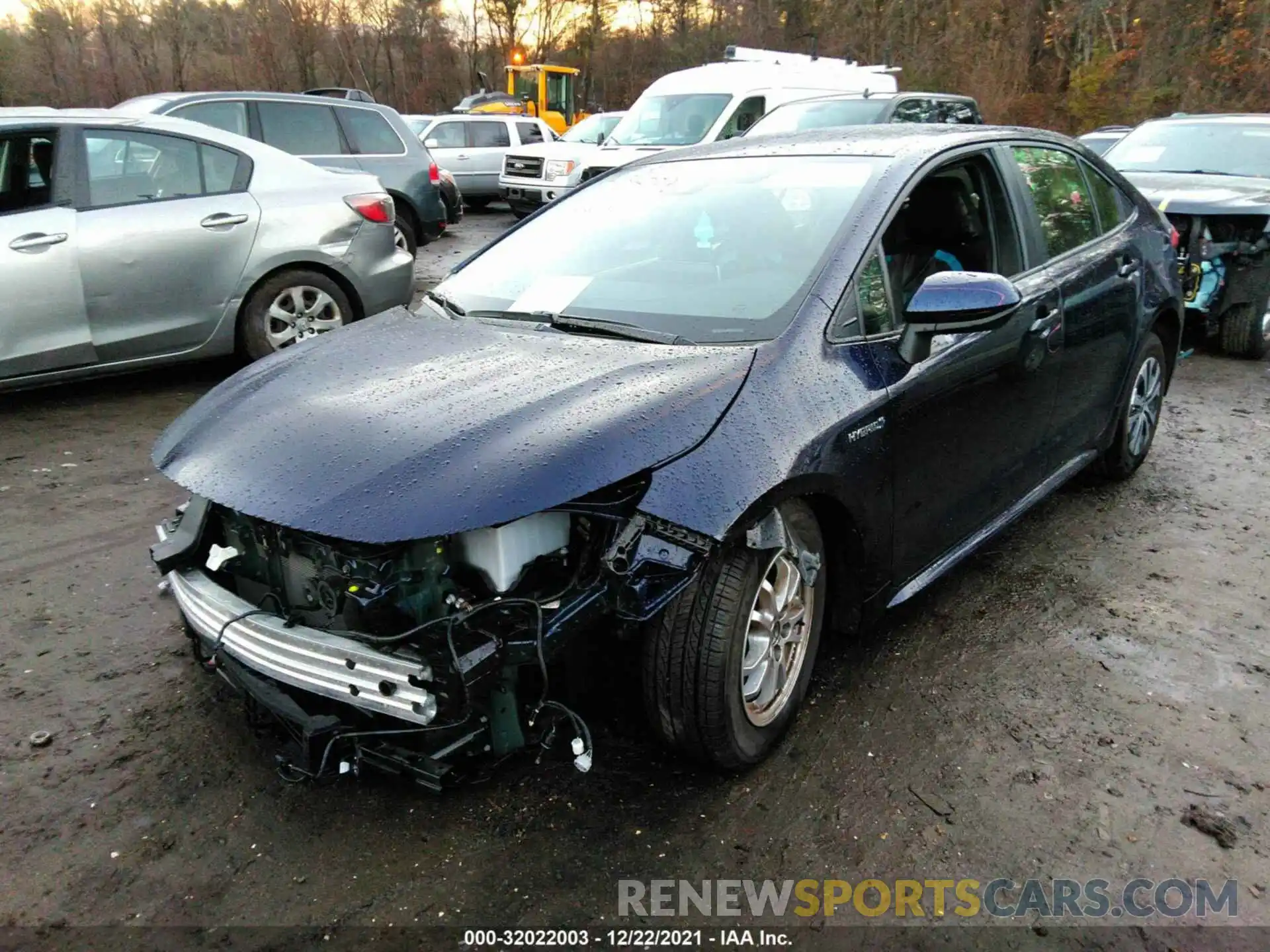 2 Photograph of a damaged car JTDEAMDE1MJ013923 TOYOTA COROLLA 2021