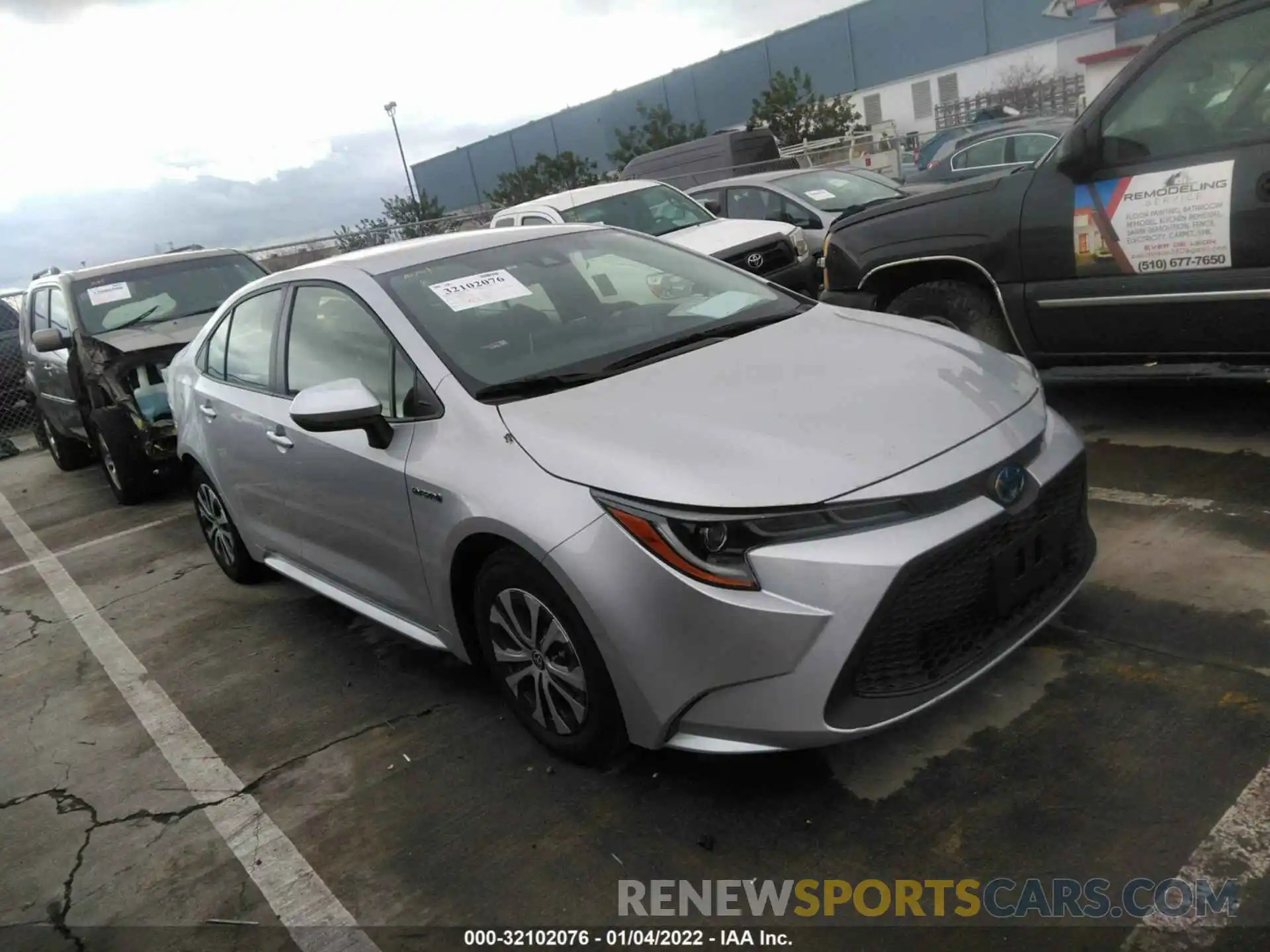 1 Photograph of a damaged car JTDEAMDE1MJ015252 TOYOTA COROLLA 2021