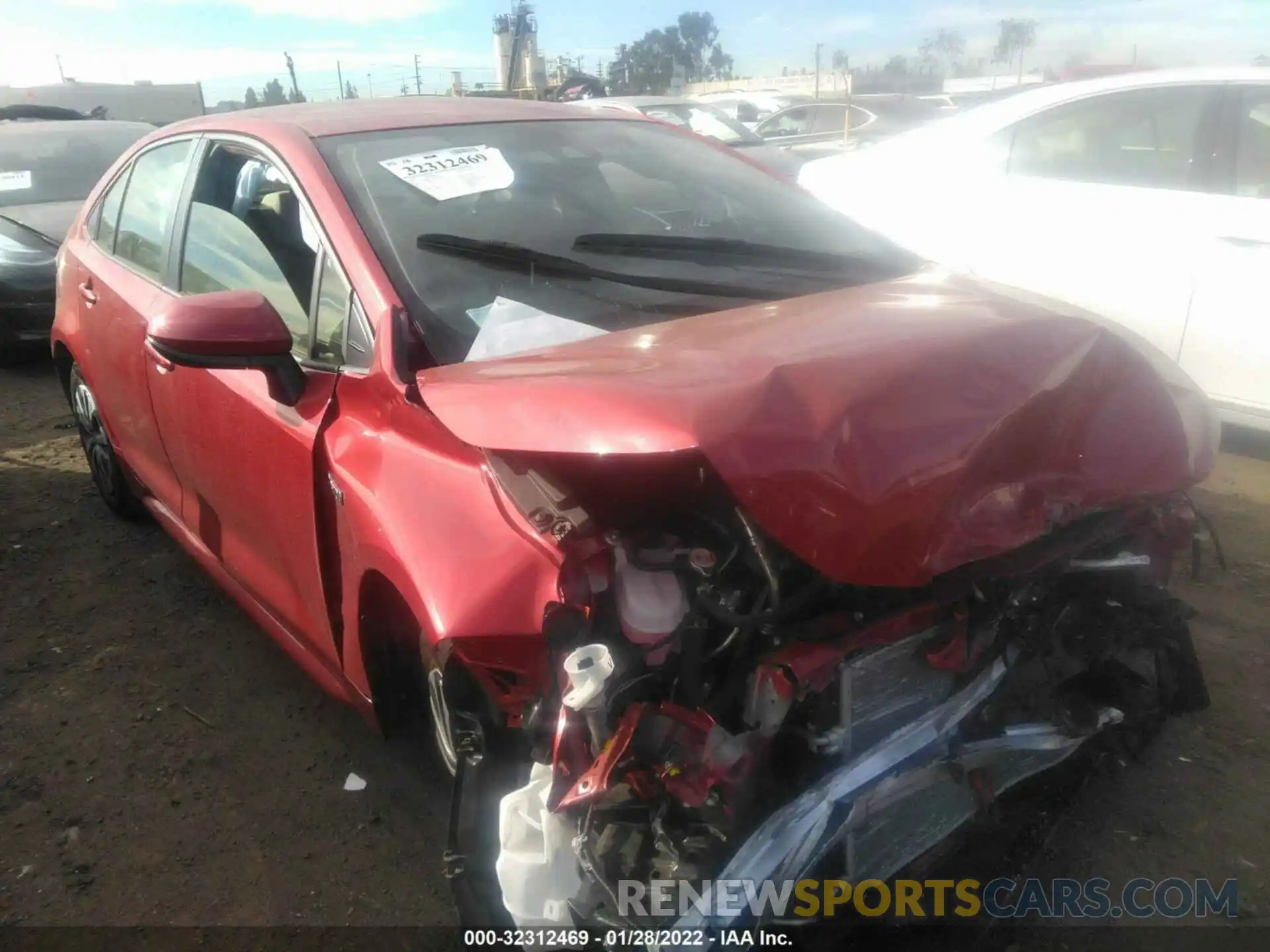 1 Photograph of a damaged car JTDEAMDE1MJ015980 TOYOTA COROLLA 2021