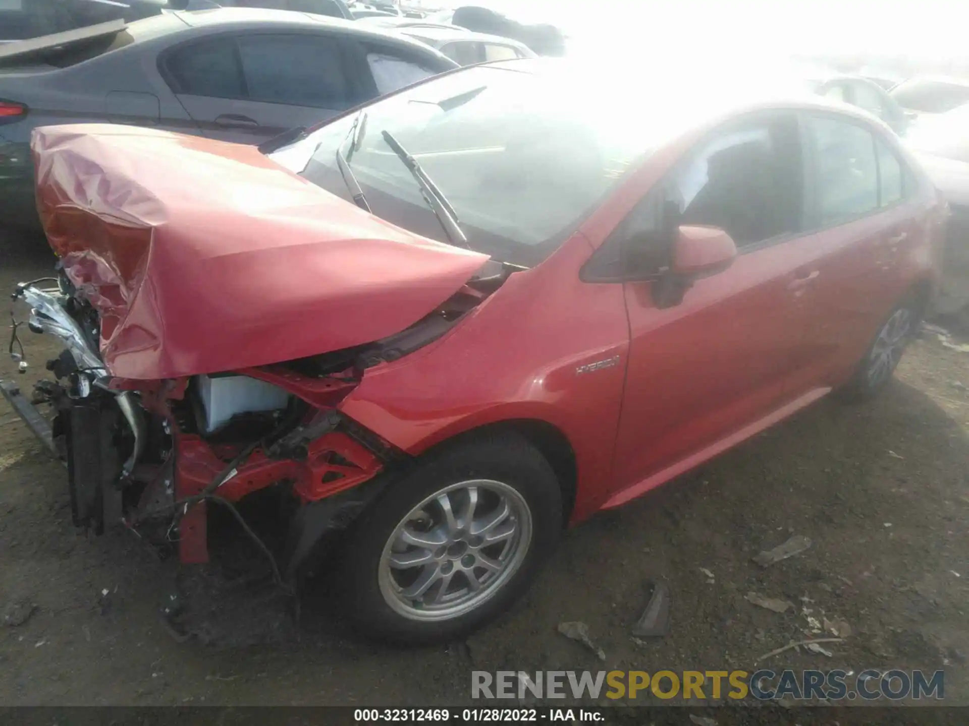 2 Photograph of a damaged car JTDEAMDE1MJ015980 TOYOTA COROLLA 2021