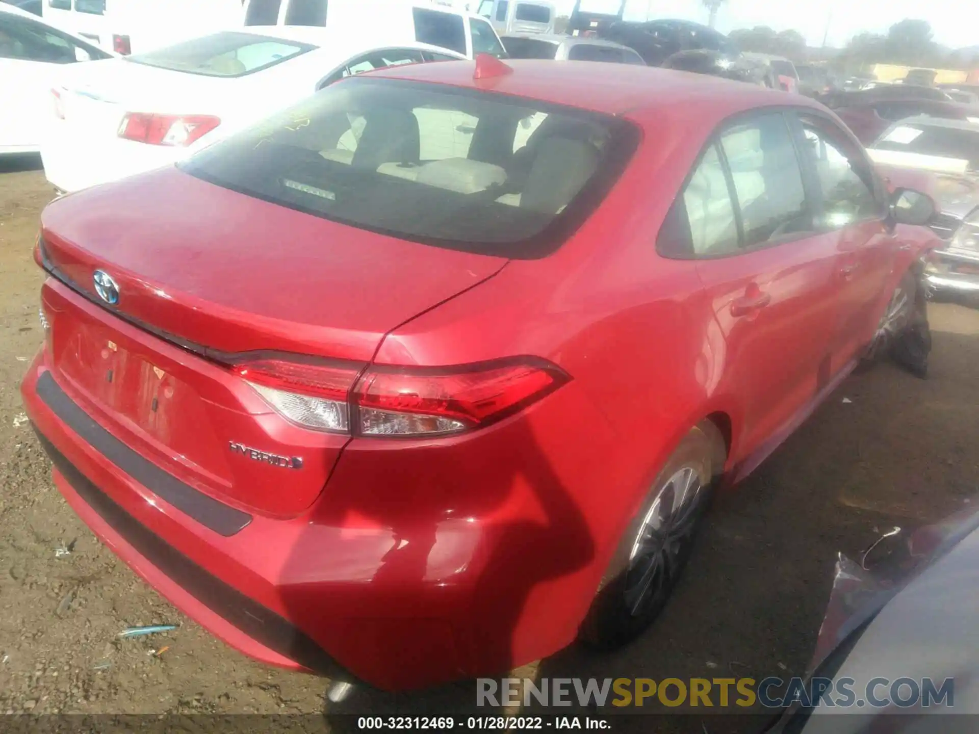 4 Photograph of a damaged car JTDEAMDE1MJ015980 TOYOTA COROLLA 2021