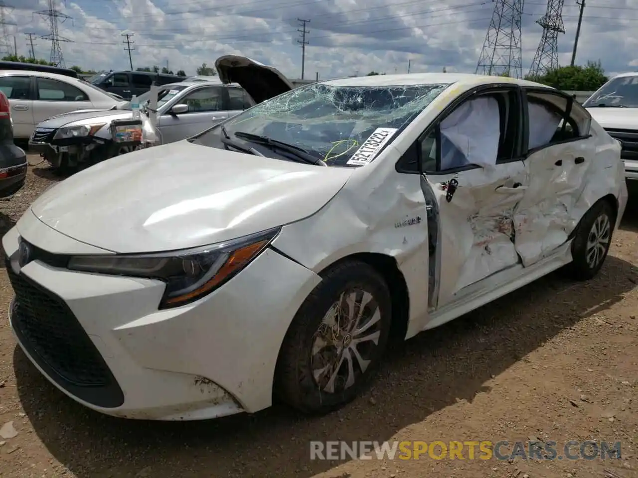 2 Photograph of a damaged car JTDEAMDE1MJ016546 TOYOTA COROLLA 2021