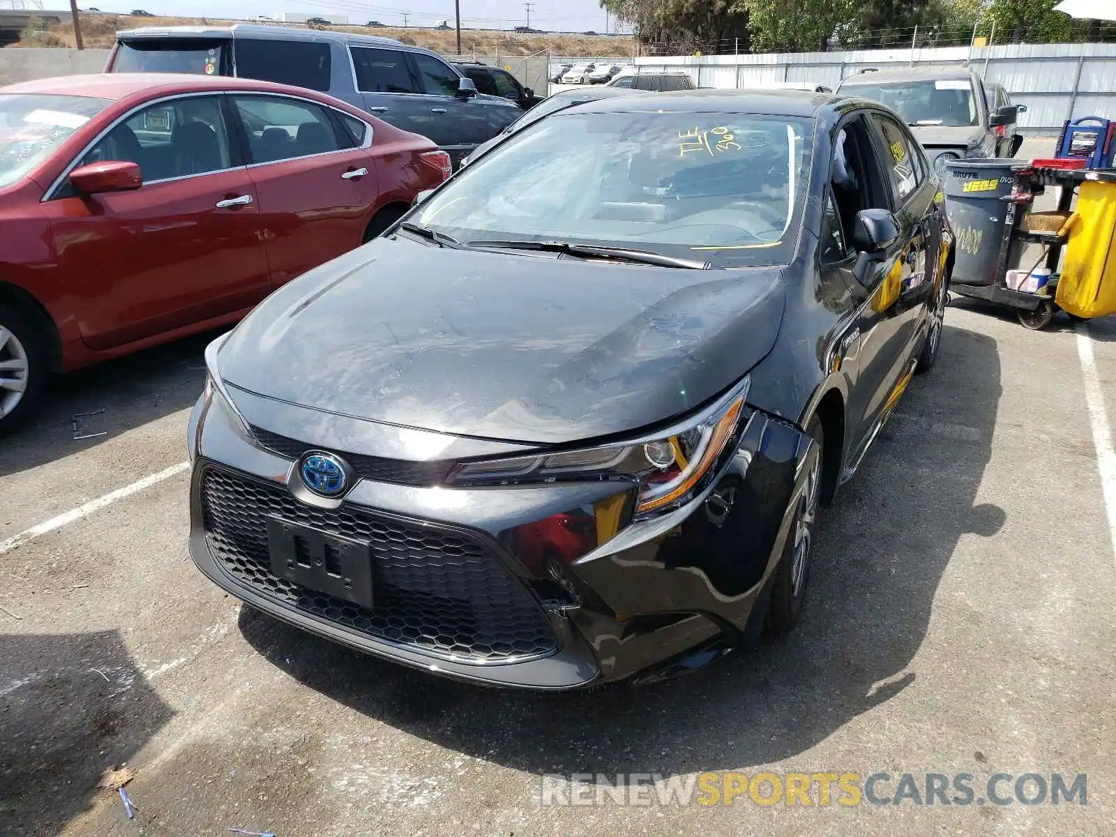 2 Photograph of a damaged car JTDEAMDE1MJ019091 TOYOTA COROLLA 2021