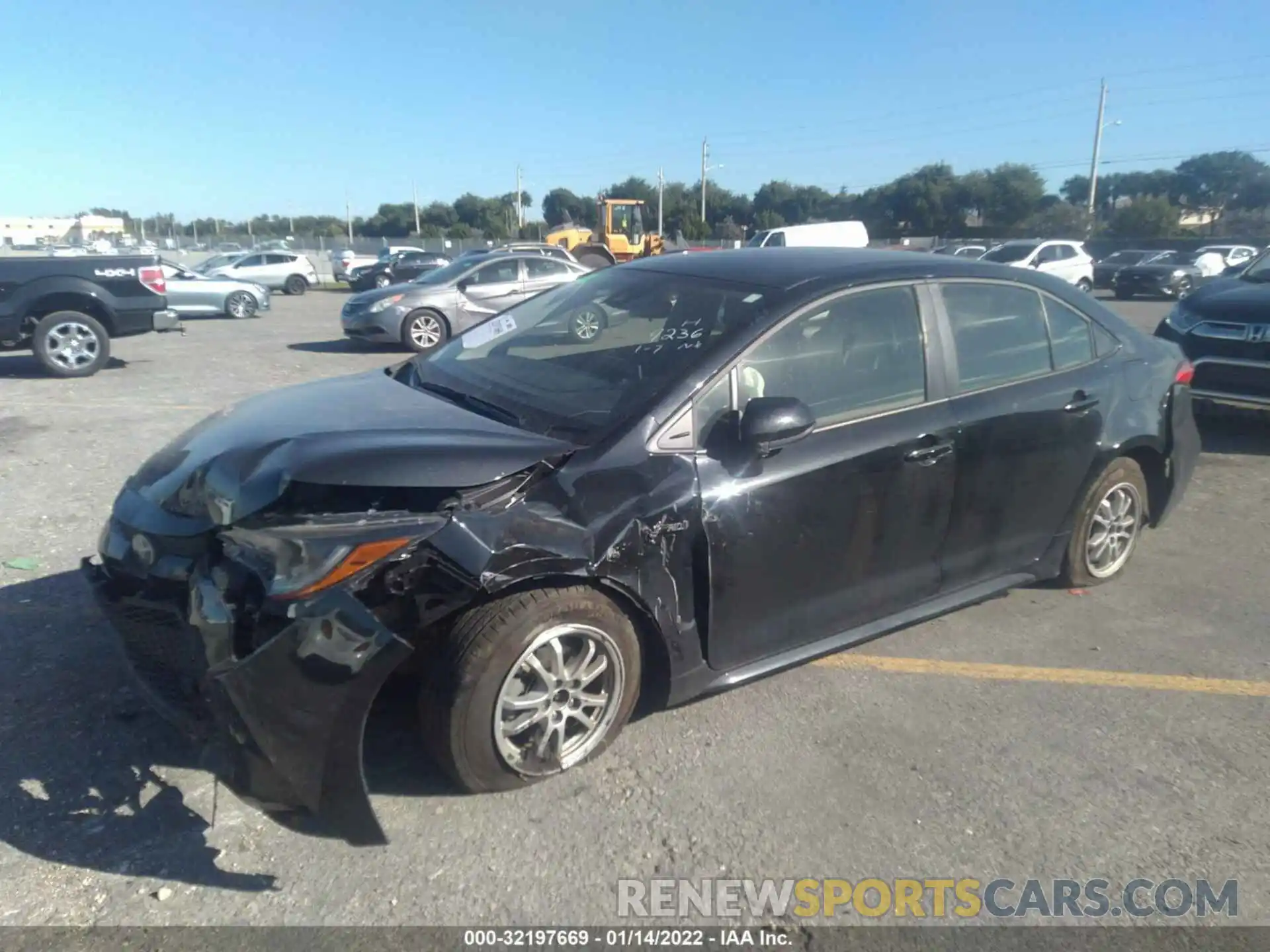 2 Photograph of a damaged car JTDEAMDE1MJ019236 TOYOTA COROLLA 2021