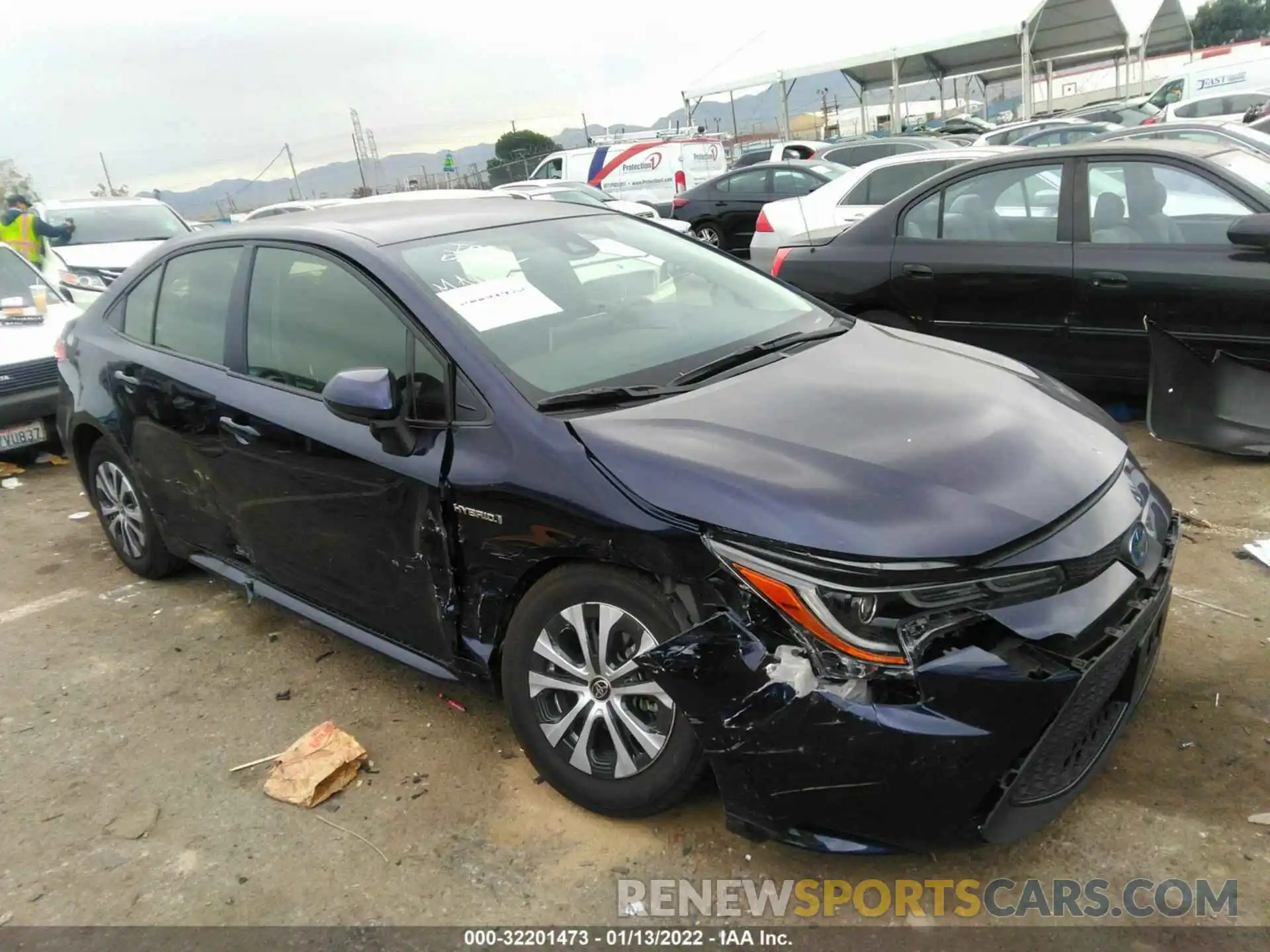 1 Photograph of a damaged car JTDEAMDE1MJ019253 TOYOTA COROLLA 2021