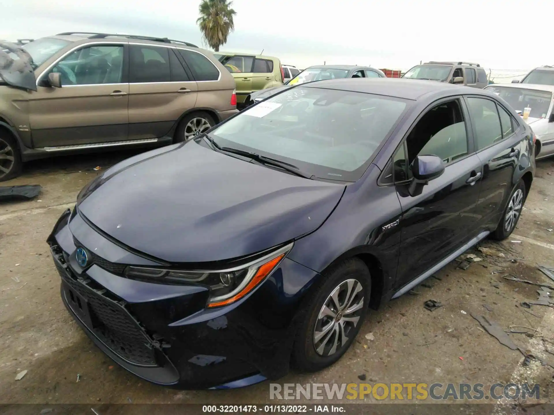 2 Photograph of a damaged car JTDEAMDE1MJ019253 TOYOTA COROLLA 2021