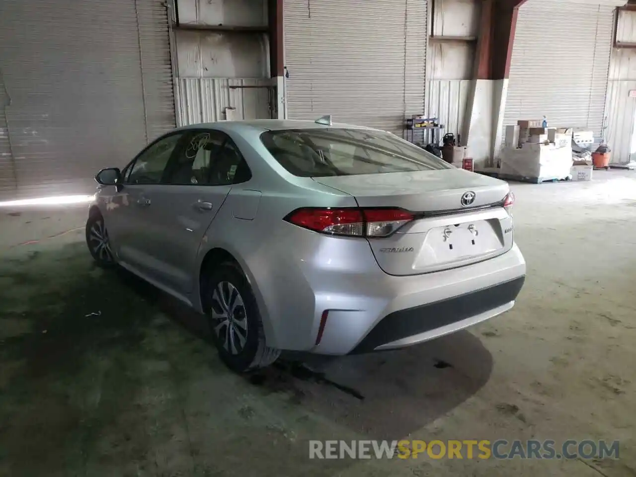 3 Photograph of a damaged car JTDEAMDE1MJ020483 TOYOTA COROLLA 2021