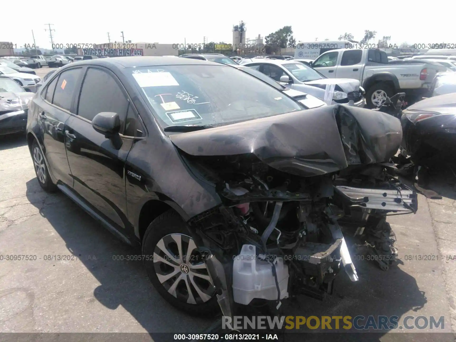 1 Photograph of a damaged car JTDEAMDE1MJ020628 TOYOTA COROLLA 2021