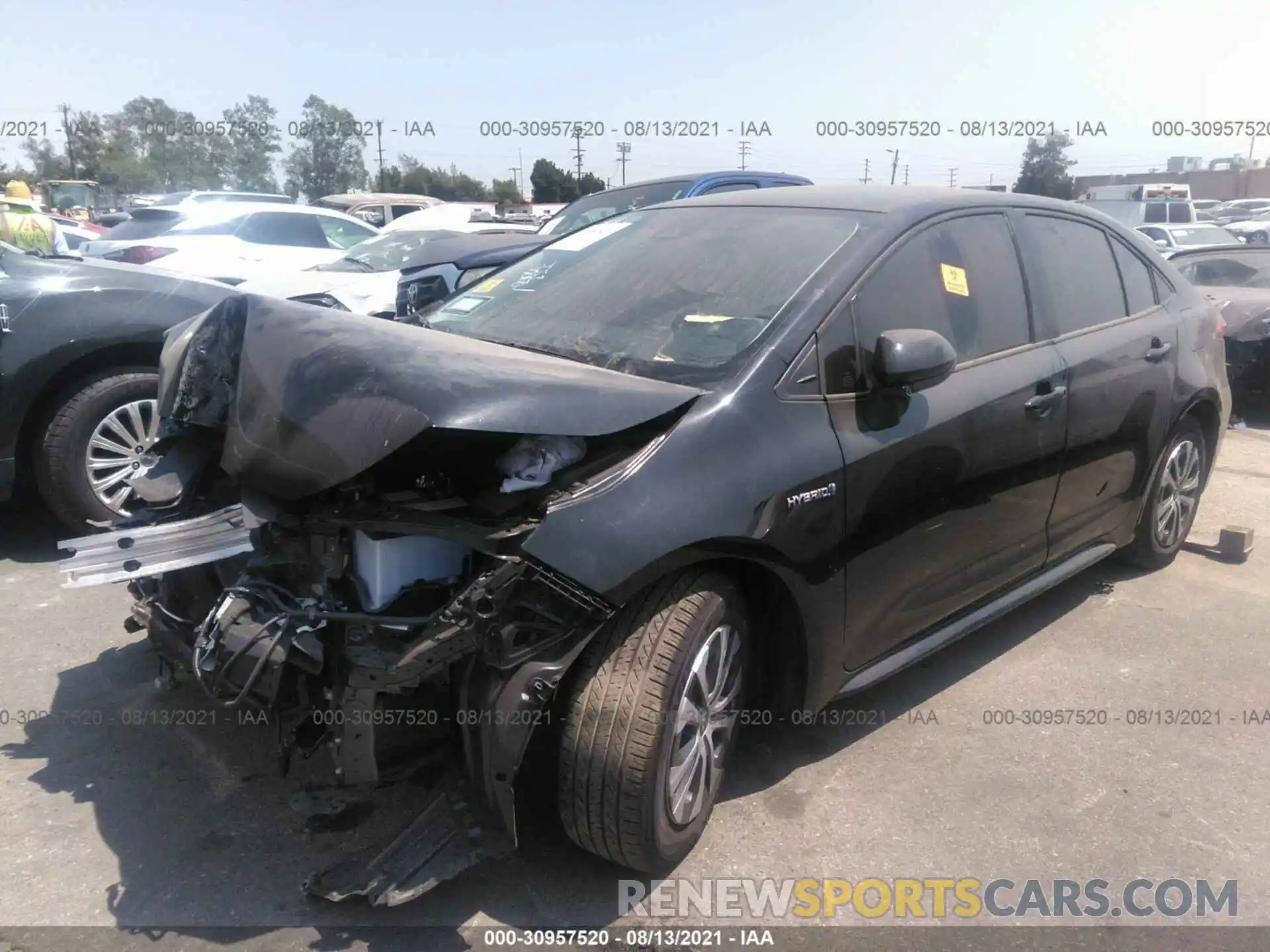 2 Photograph of a damaged car JTDEAMDE1MJ020628 TOYOTA COROLLA 2021