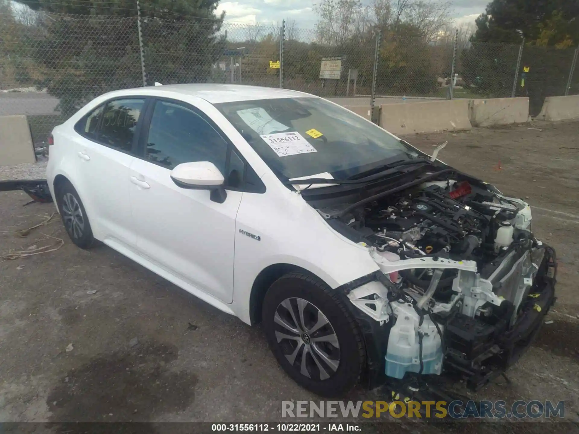 1 Photograph of a damaged car JTDEAMDE1MJ021133 TOYOTA COROLLA 2021