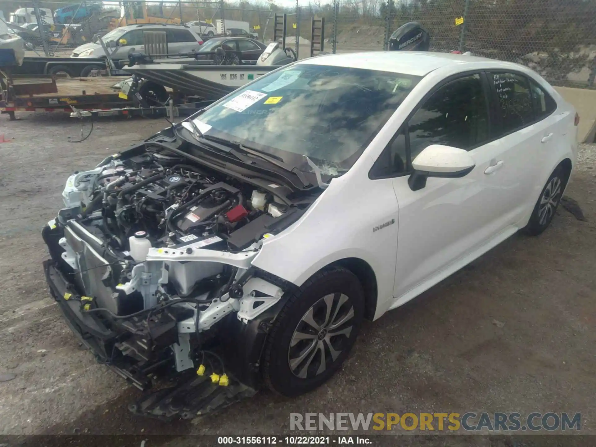 2 Photograph of a damaged car JTDEAMDE1MJ021133 TOYOTA COROLLA 2021