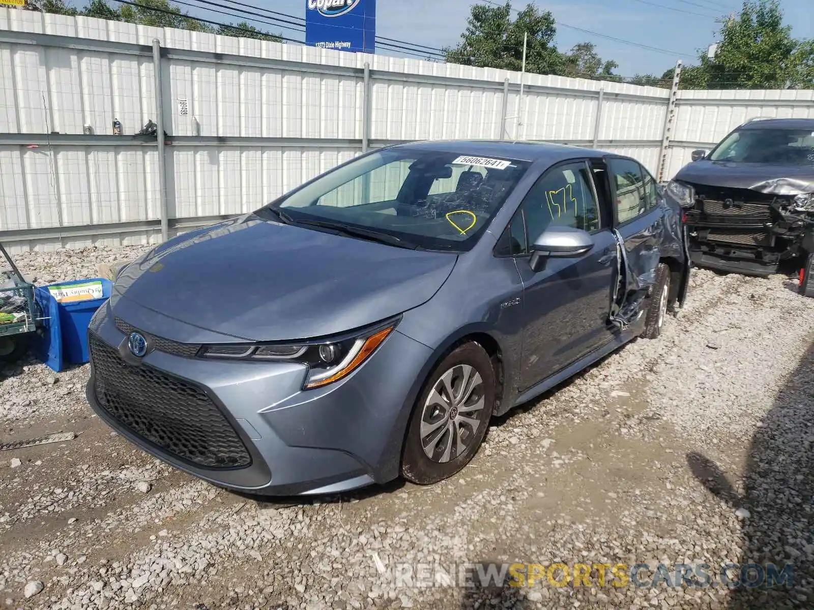 2 Photograph of a damaged car JTDEAMDE1MJ021519 TOYOTA COROLLA 2021