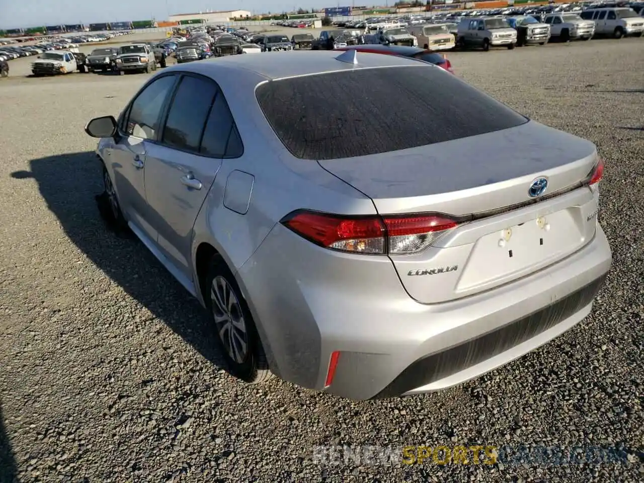 3 Photograph of a damaged car JTDEAMDE1MJ021567 TOYOTA COROLLA 2021