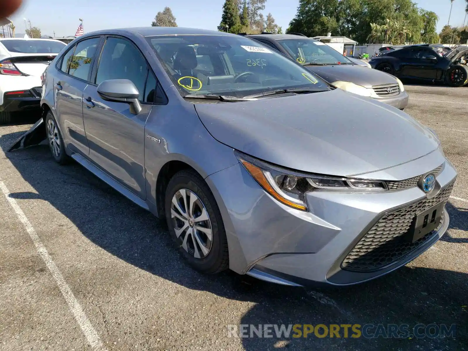 1 Photograph of a damaged car JTDEAMDE1MJ022136 TOYOTA COROLLA 2021