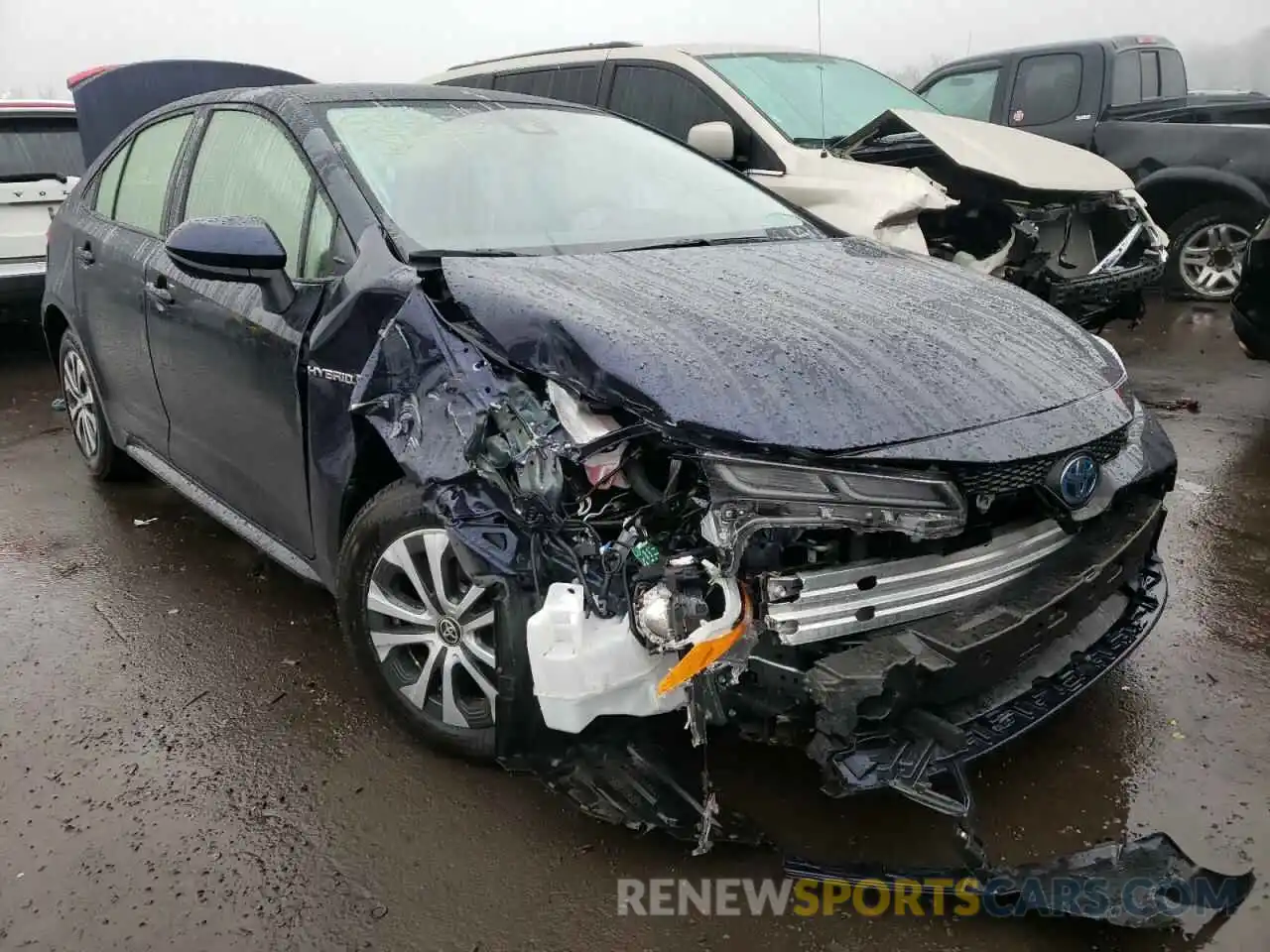 1 Photograph of a damaged car JTDEAMDE1MJ022167 TOYOTA COROLLA 2021