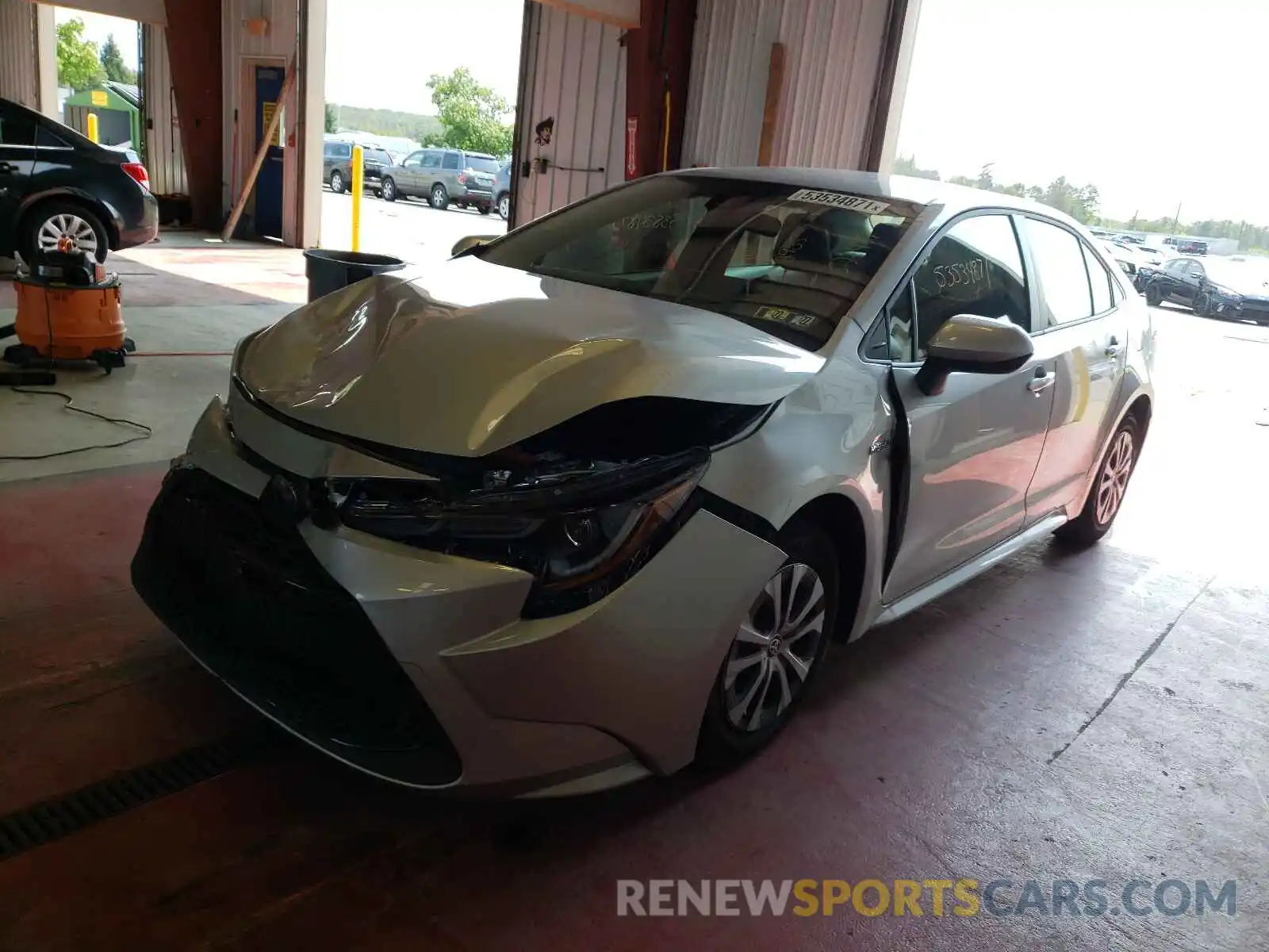 2 Photograph of a damaged car JTDEAMDE1MJ022489 TOYOTA COROLLA 2021