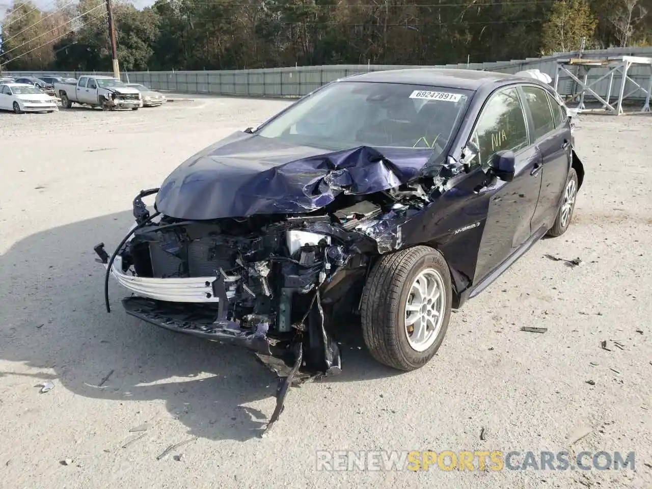 2 Photograph of a damaged car JTDEAMDE1MJ024131 TOYOTA COROLLA 2021