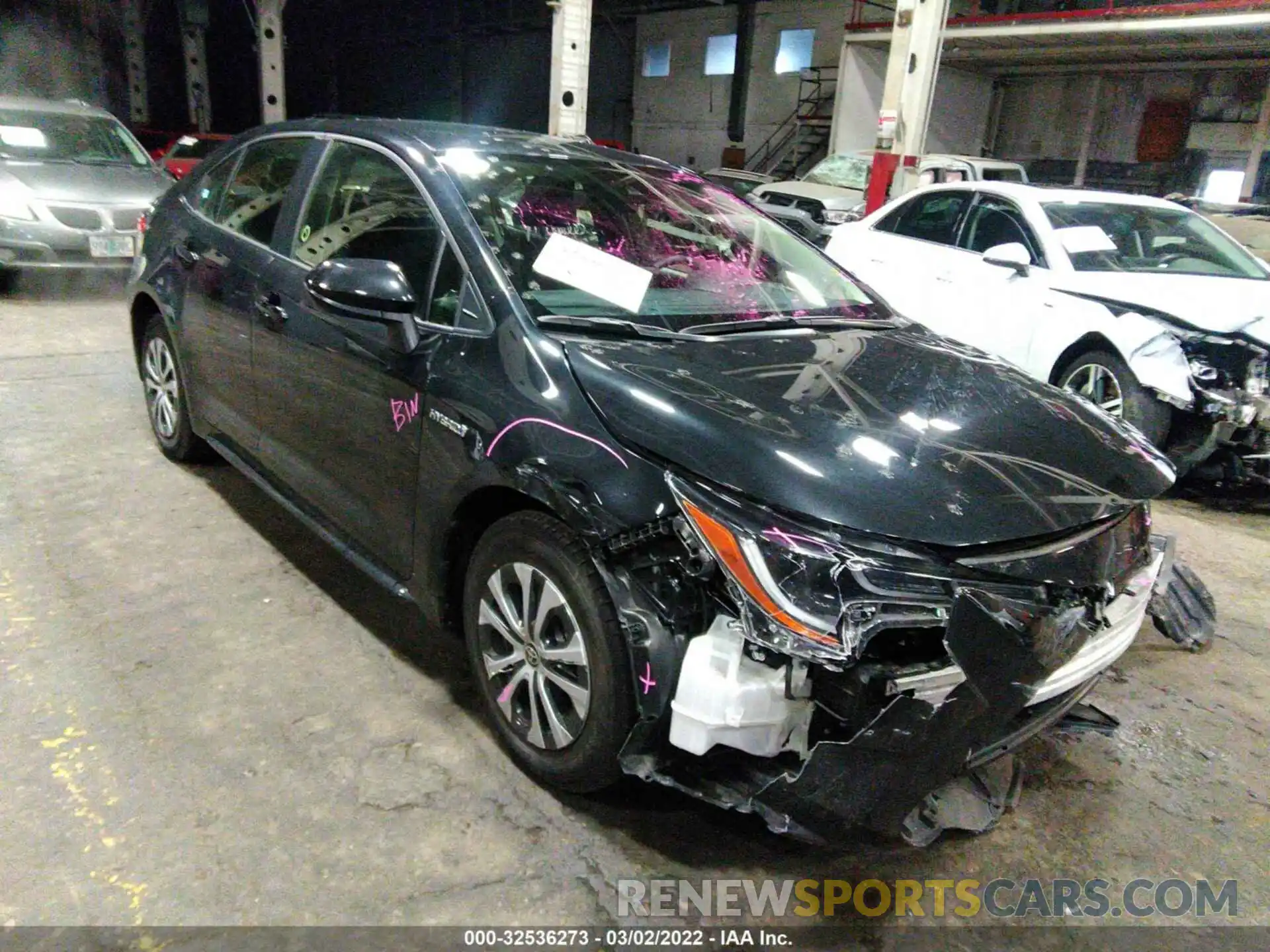 1 Photograph of a damaged car JTDEAMDE1MJ025909 TOYOTA COROLLA 2021