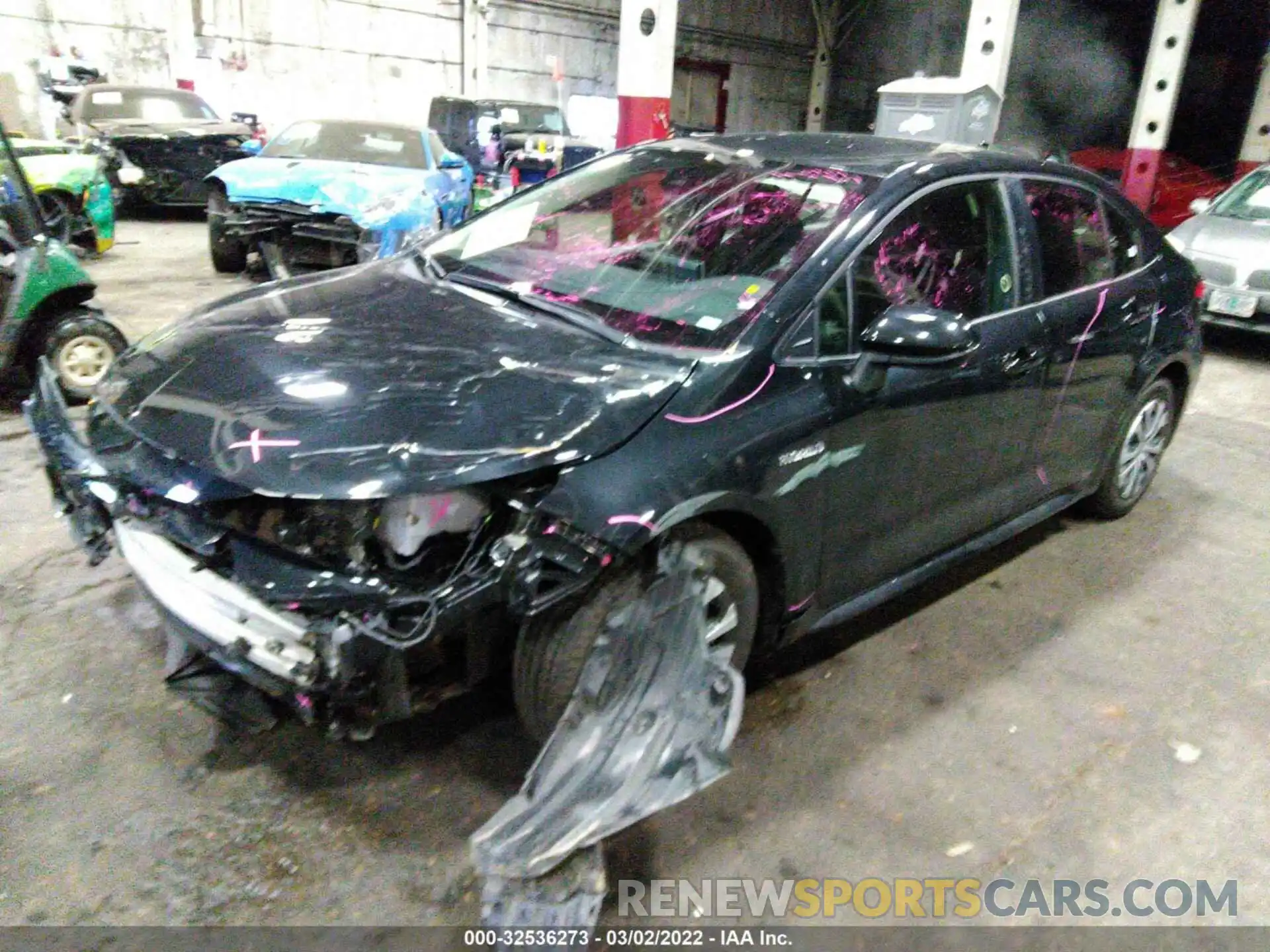 2 Photograph of a damaged car JTDEAMDE1MJ025909 TOYOTA COROLLA 2021