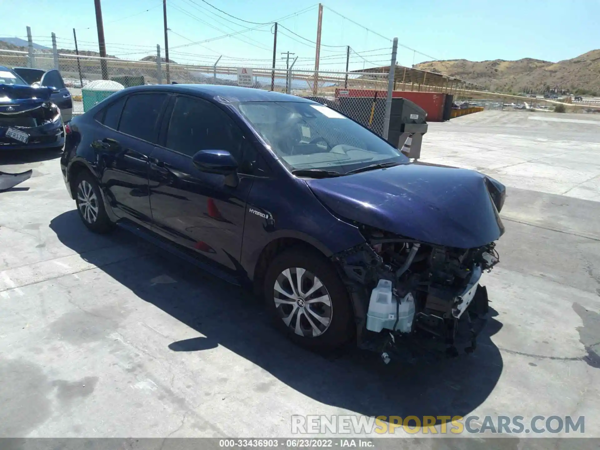 1 Photograph of a damaged car JTDEAMDE1MJ027823 TOYOTA COROLLA 2021