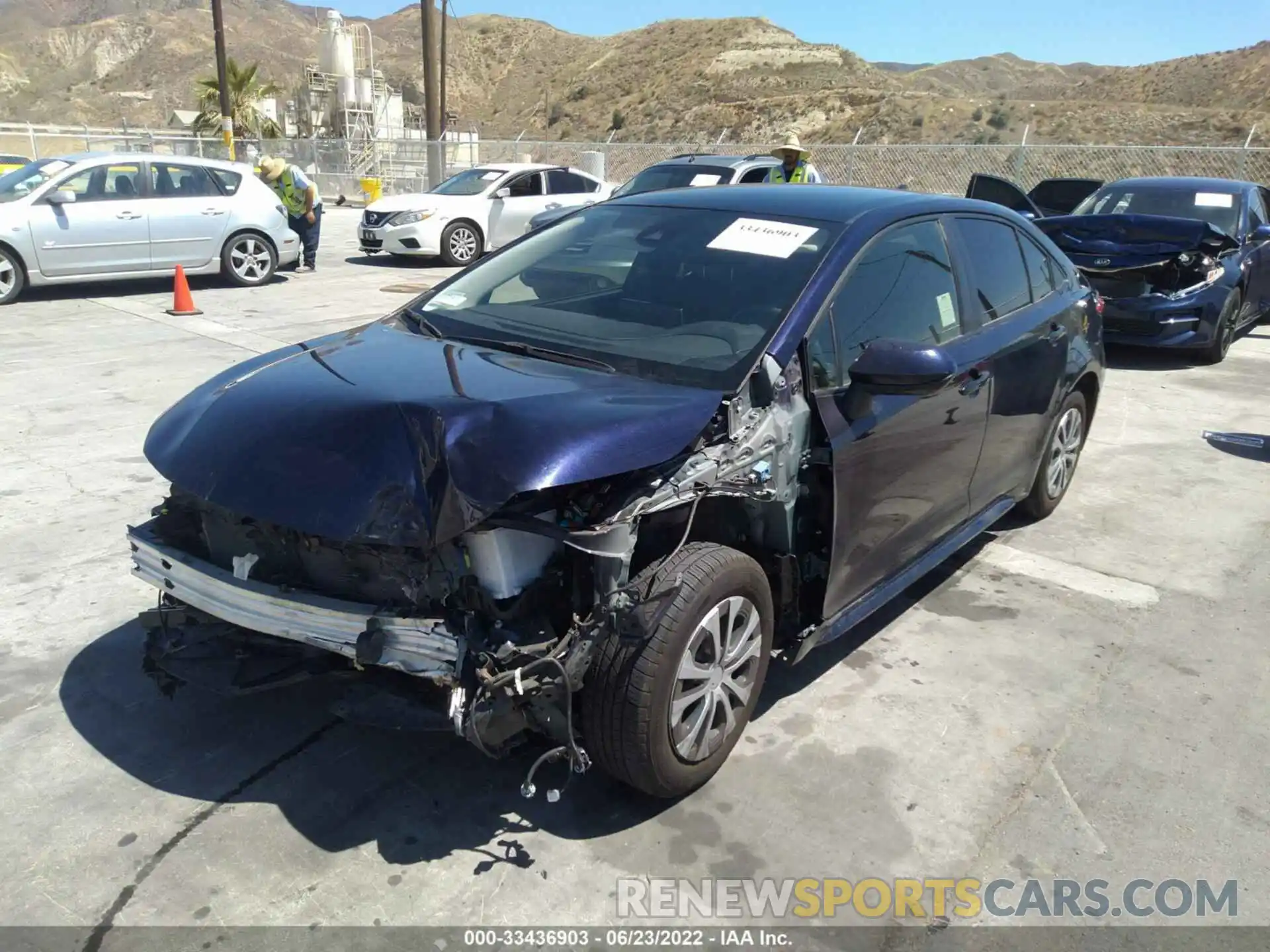 2 Photograph of a damaged car JTDEAMDE1MJ027823 TOYOTA COROLLA 2021