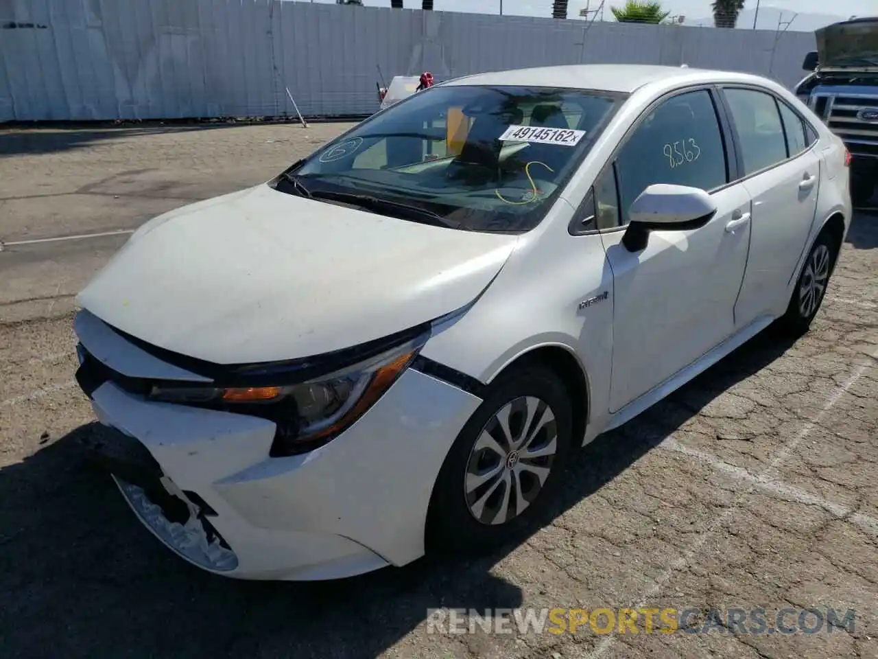 2 Photograph of a damaged car JTDEAMDE1MJ029720 TOYOTA COROLLA 2021