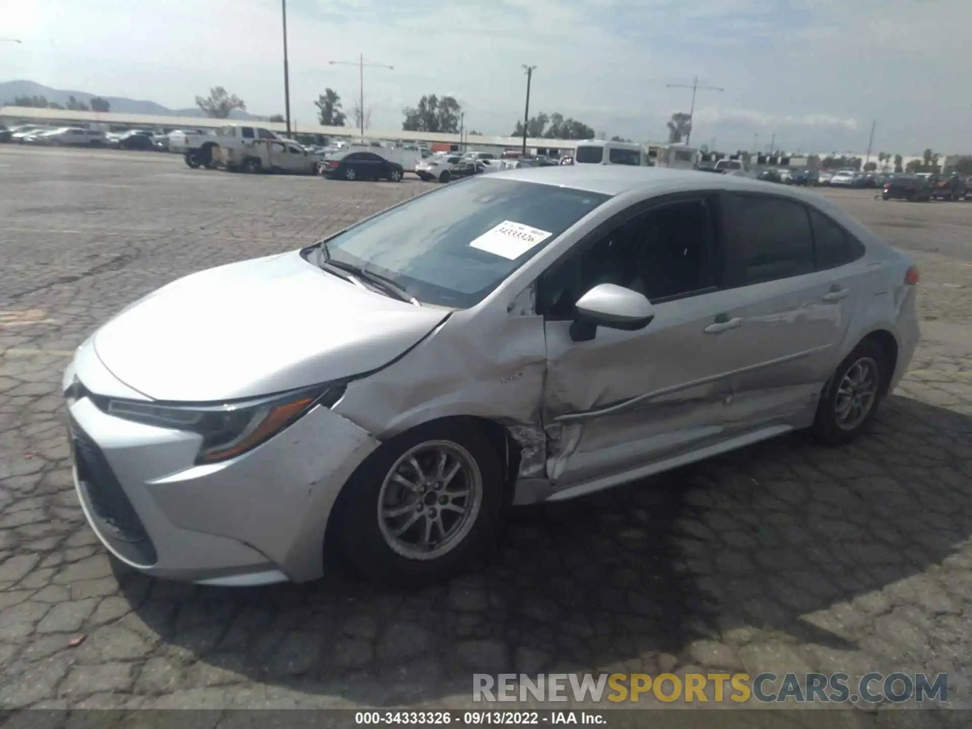 2 Photograph of a damaged car JTDEAMDE1MJ030494 TOYOTA COROLLA 2021