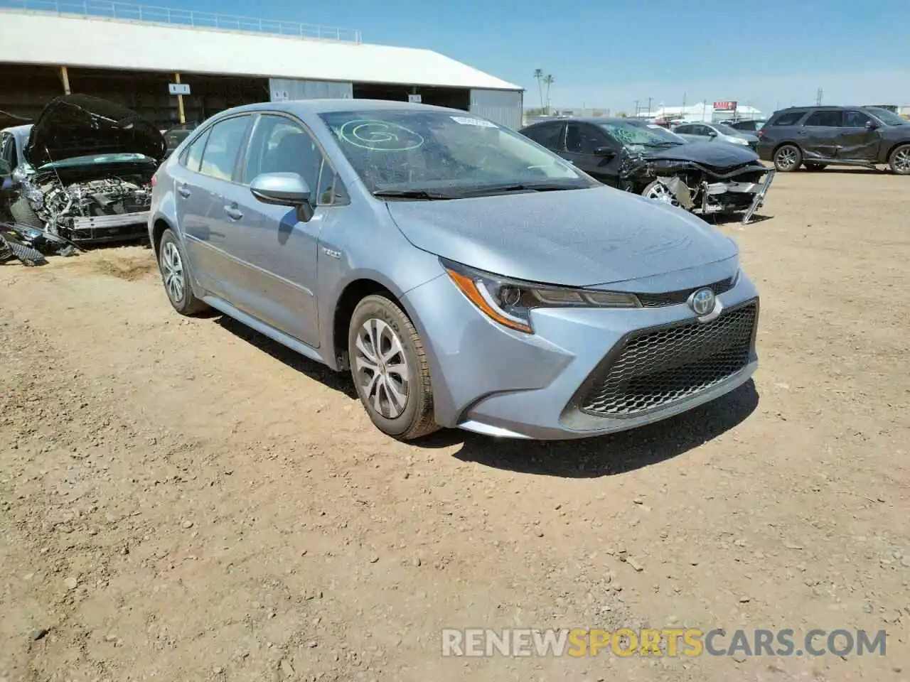 1 Photograph of a damaged car JTDEAMDE1MJ031404 TOYOTA COROLLA 2021