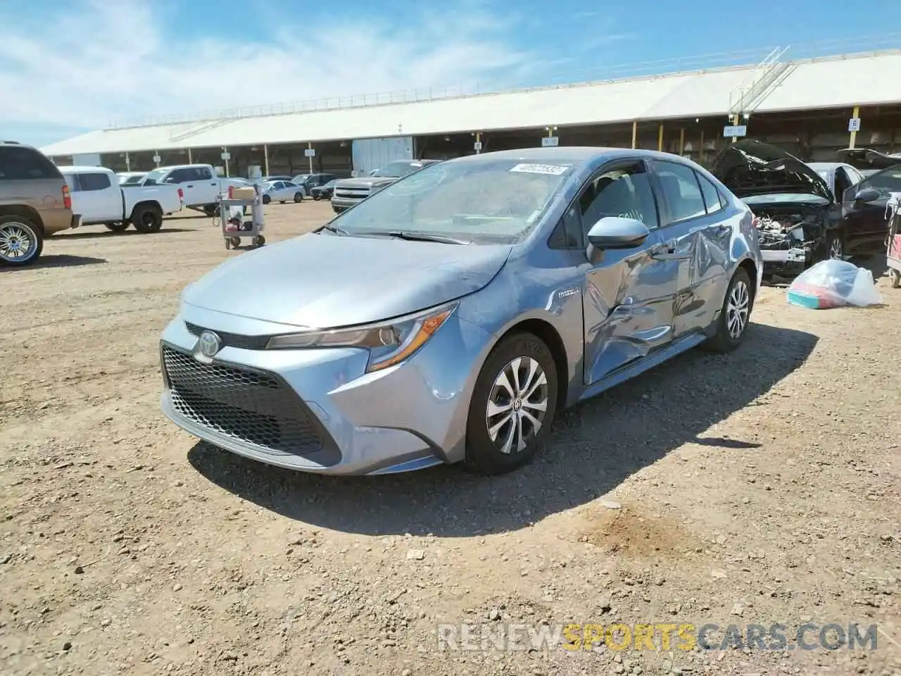 2 Photograph of a damaged car JTDEAMDE1MJ031404 TOYOTA COROLLA 2021