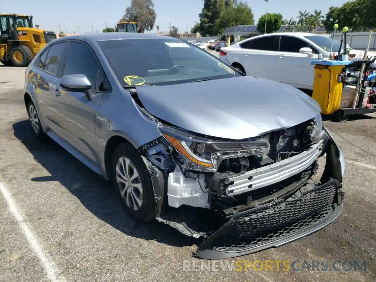 1 Photograph of a damaged car JTDEAMDE1MJ032021 TOYOTA COROLLA 2021