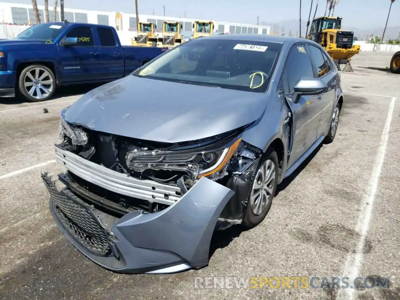 2 Photograph of a damaged car JTDEAMDE1MJ032021 TOYOTA COROLLA 2021