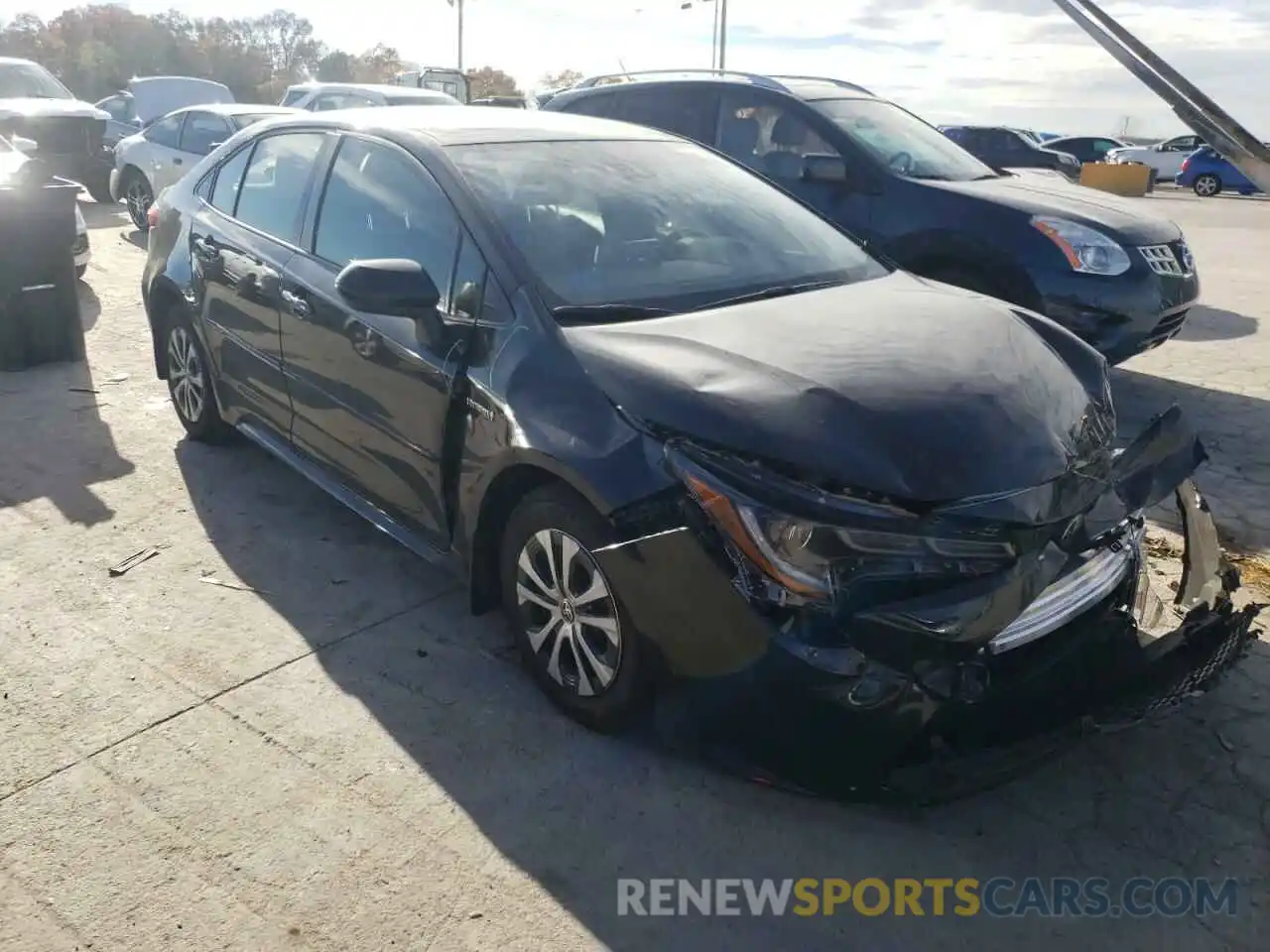 1 Photograph of a damaged car JTDEAMDE1MJ032617 TOYOTA COROLLA 2021