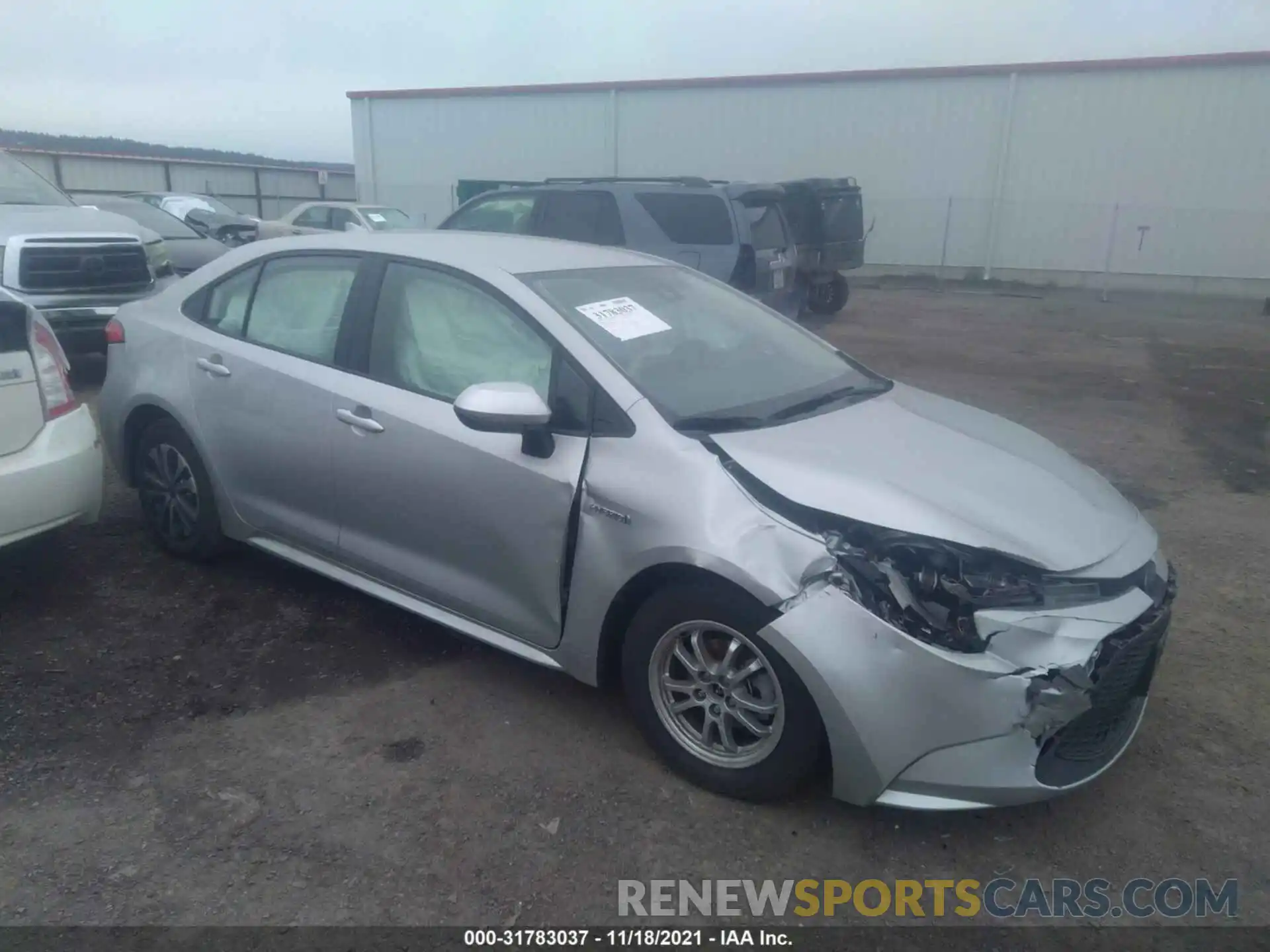 1 Photograph of a damaged car JTDEAMDE1MJ032665 TOYOTA COROLLA 2021