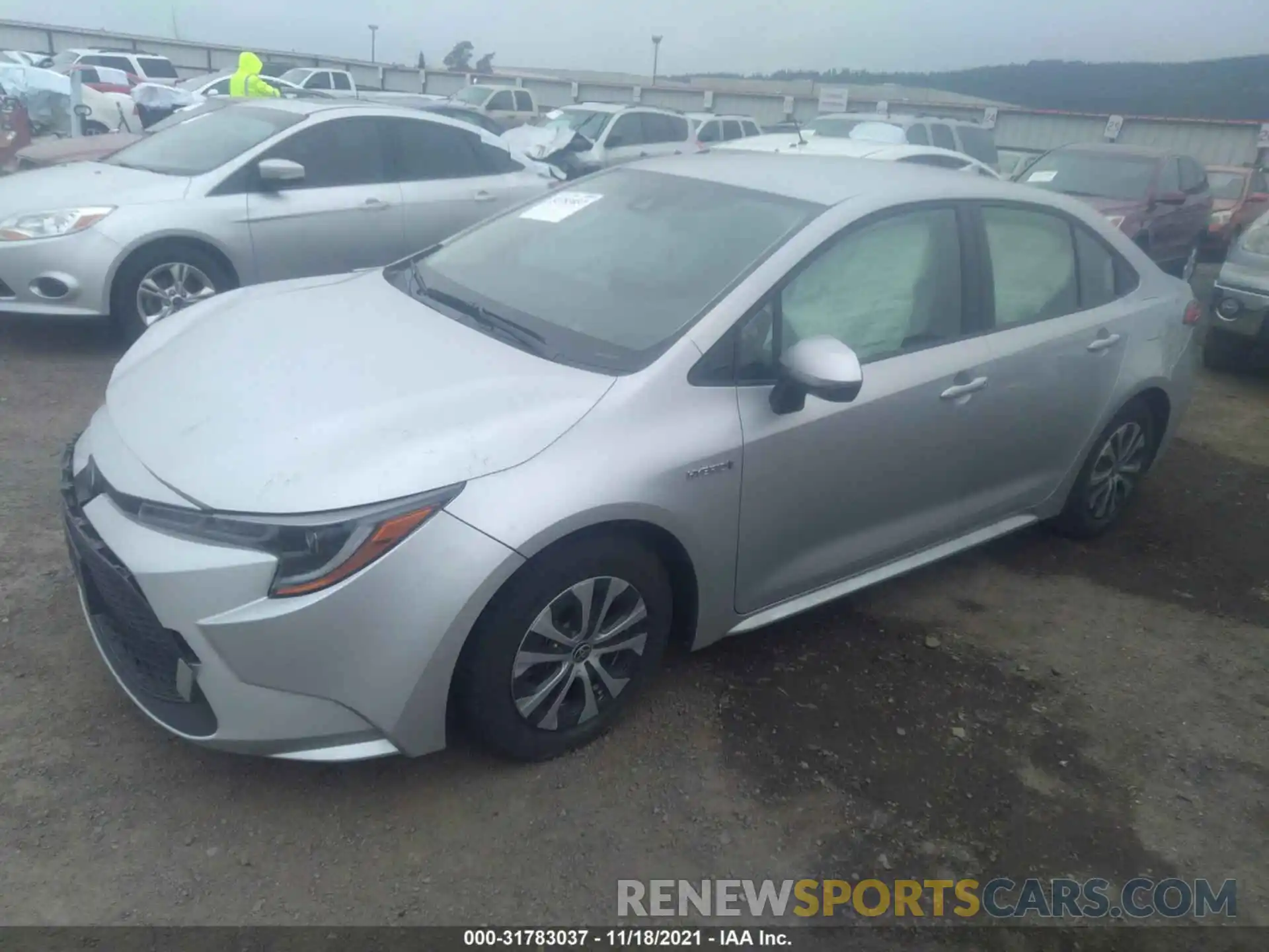 2 Photograph of a damaged car JTDEAMDE1MJ032665 TOYOTA COROLLA 2021