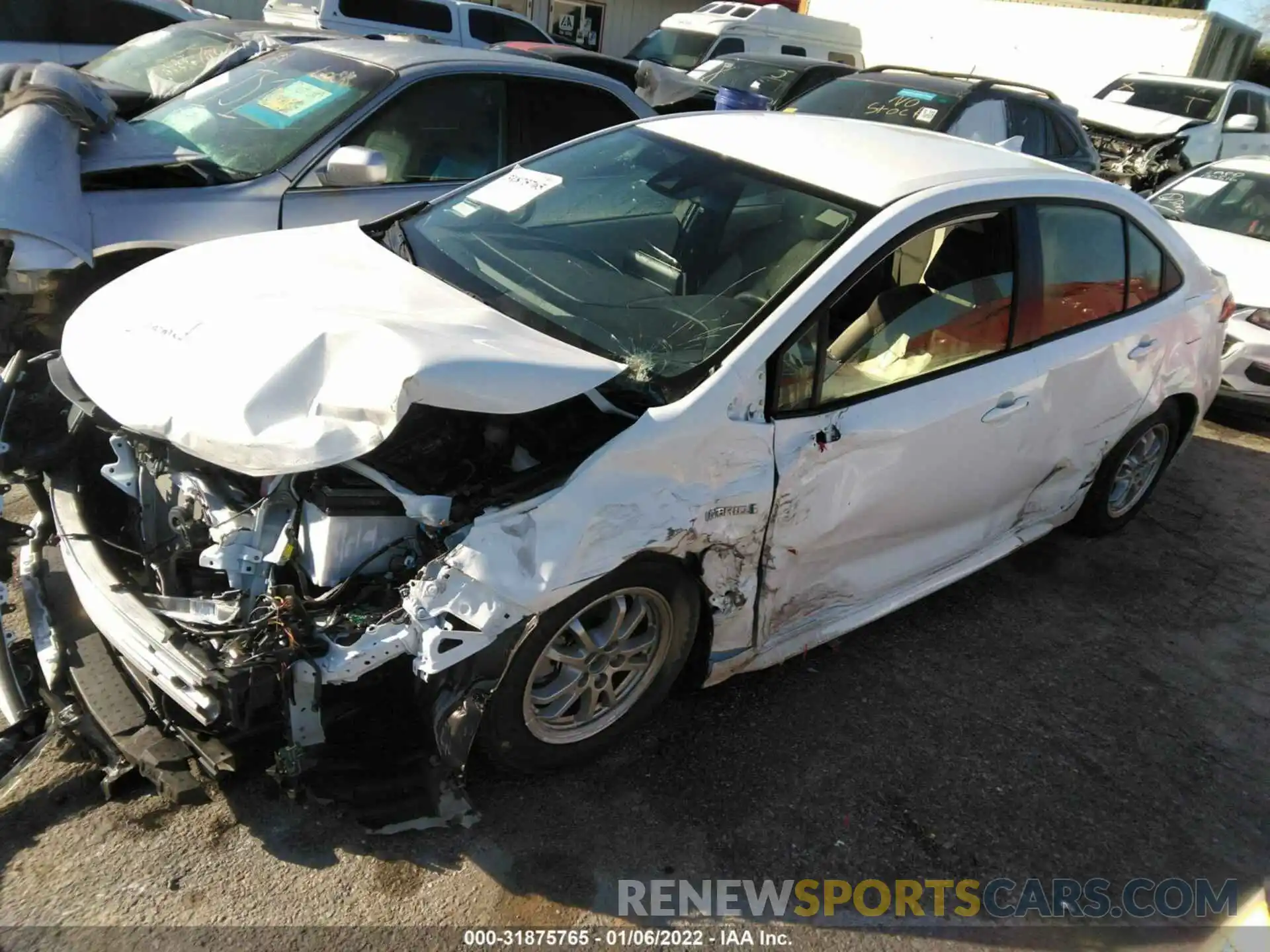 2 Photograph of a damaged car JTDEAMDE1MJ034237 TOYOTA COROLLA 2021