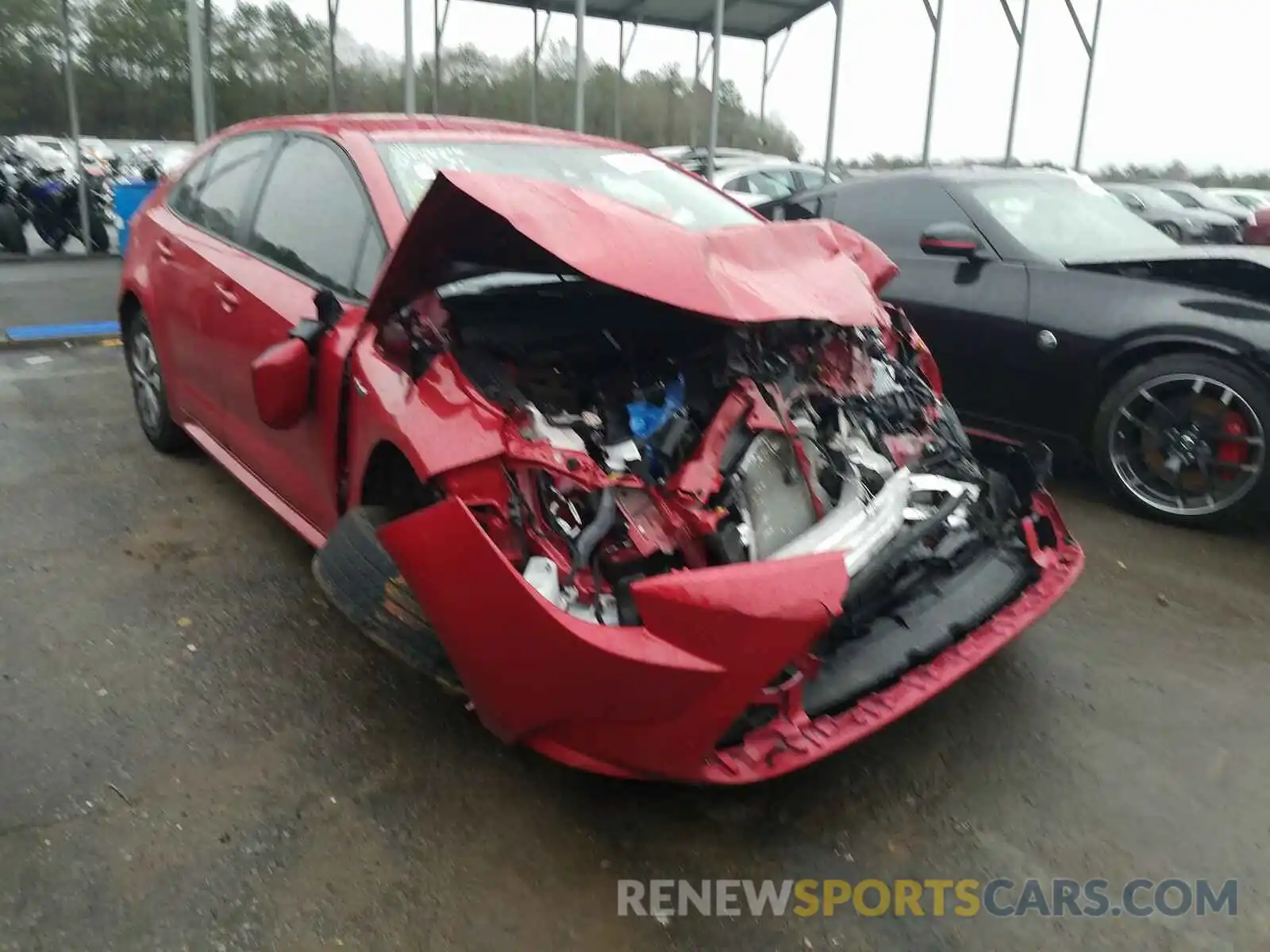 1 Photograph of a damaged car JTDEAMDE2MJ000369 TOYOTA COROLLA 2021