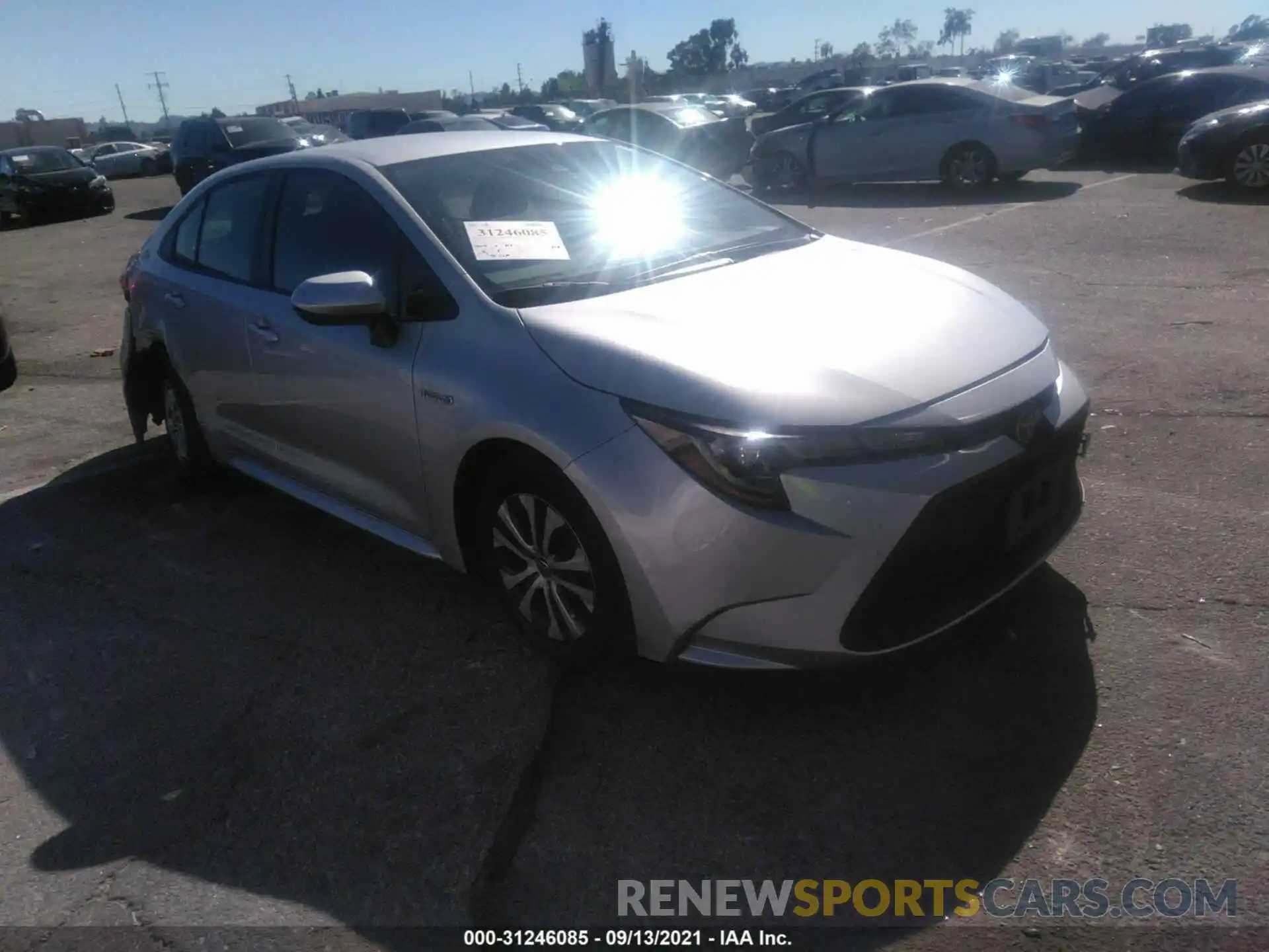 1 Photograph of a damaged car JTDEAMDE2MJ001425 TOYOTA COROLLA 2021