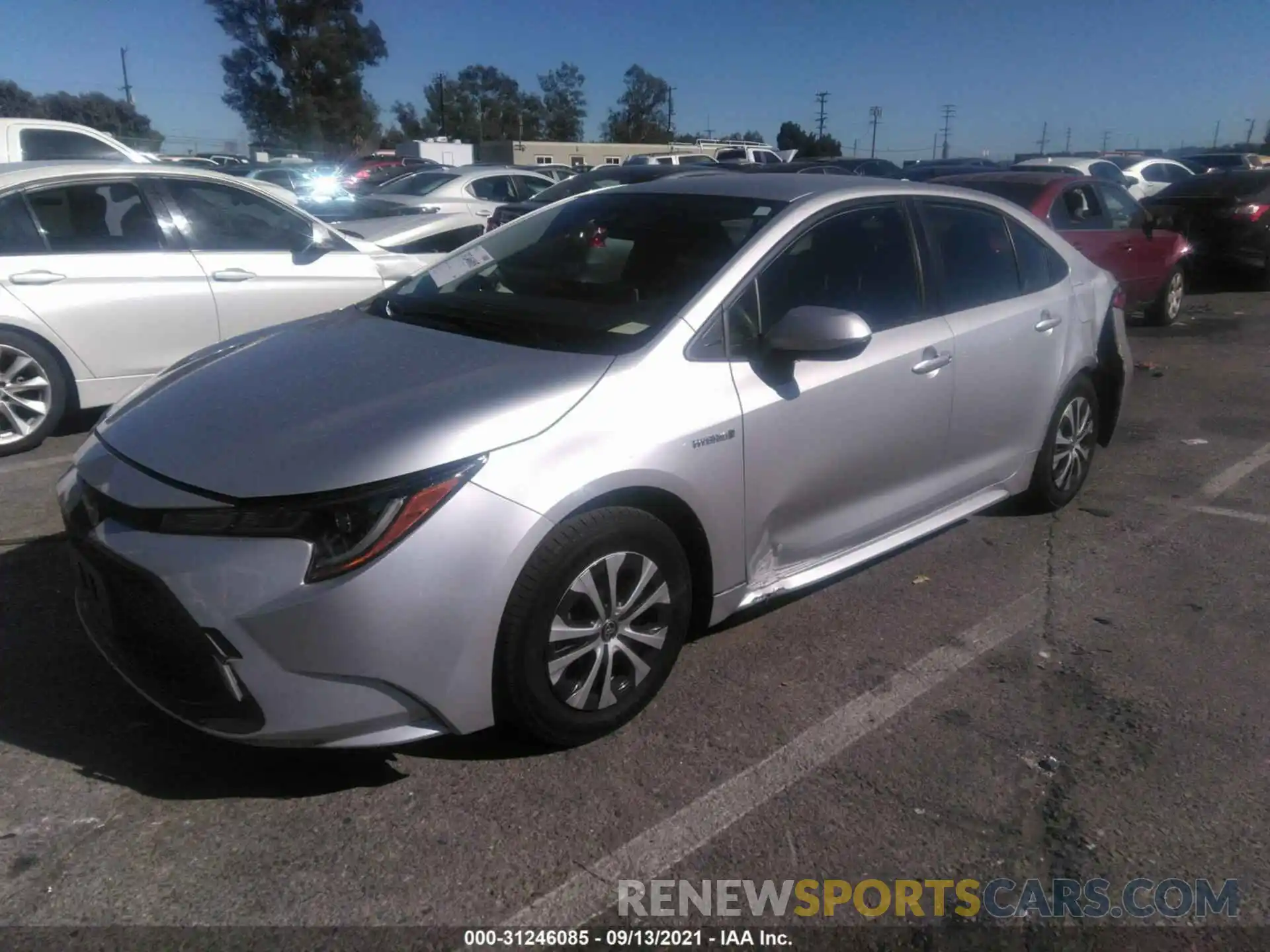 2 Photograph of a damaged car JTDEAMDE2MJ001425 TOYOTA COROLLA 2021