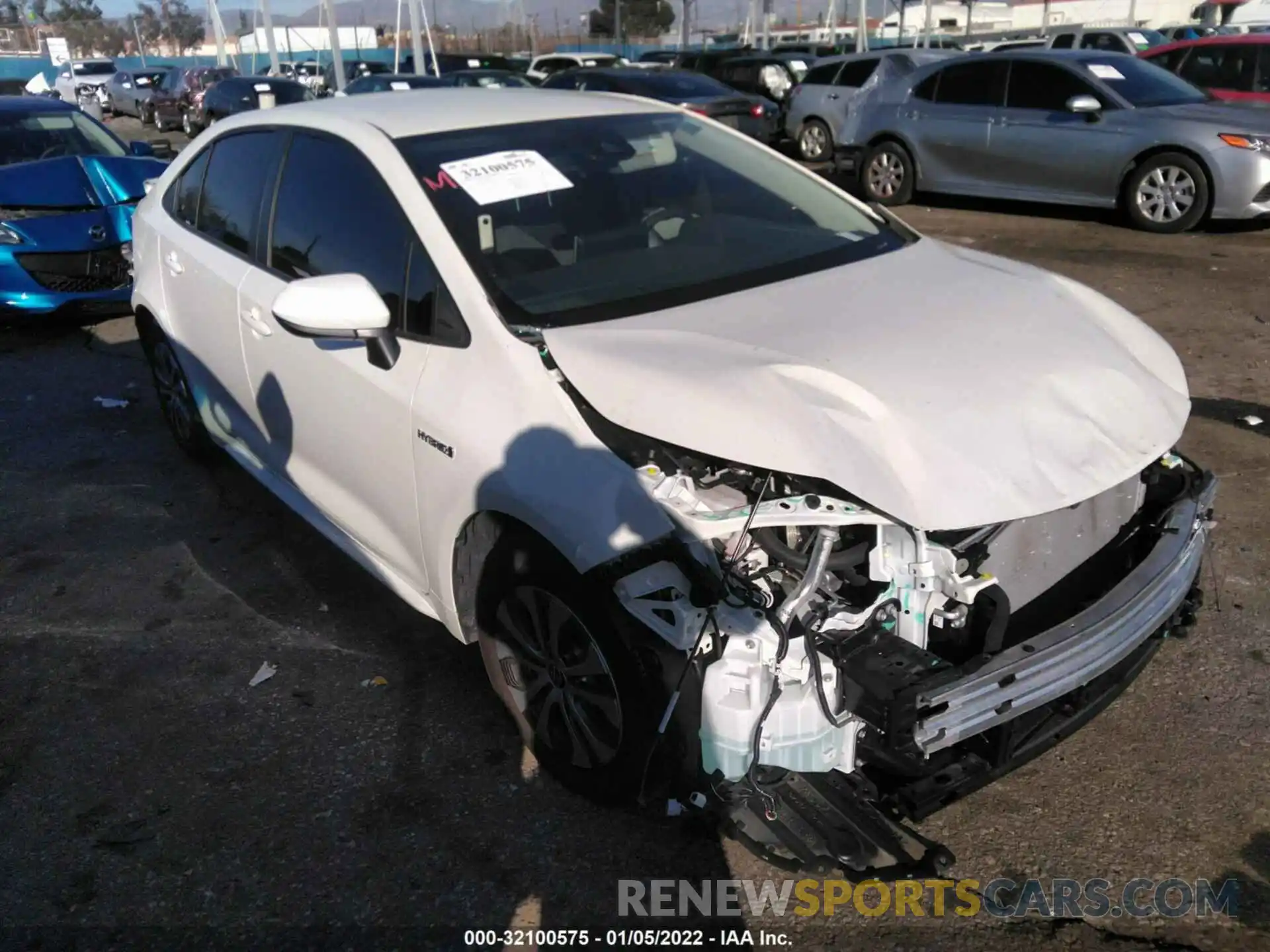 1 Photograph of a damaged car JTDEAMDE2MJ002638 TOYOTA COROLLA 2021