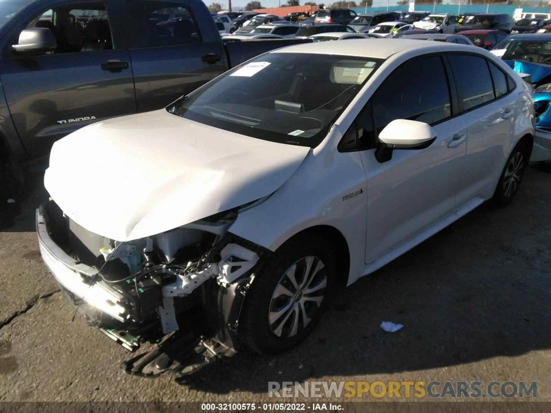 2 Photograph of a damaged car JTDEAMDE2MJ002638 TOYOTA COROLLA 2021