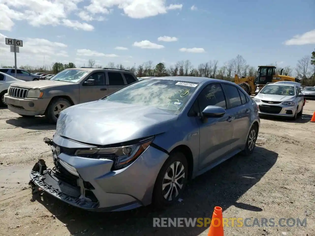 2 Photograph of a damaged car JTDEAMDE2MJ003398 TOYOTA COROLLA 2021