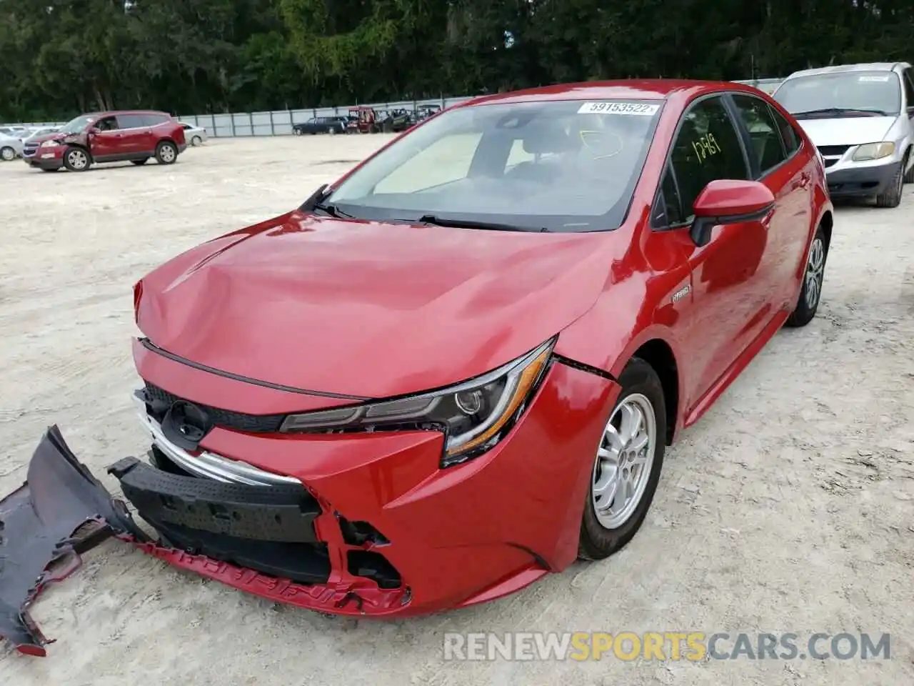 2 Photograph of a damaged car JTDEAMDE2MJ003997 TOYOTA COROLLA 2021