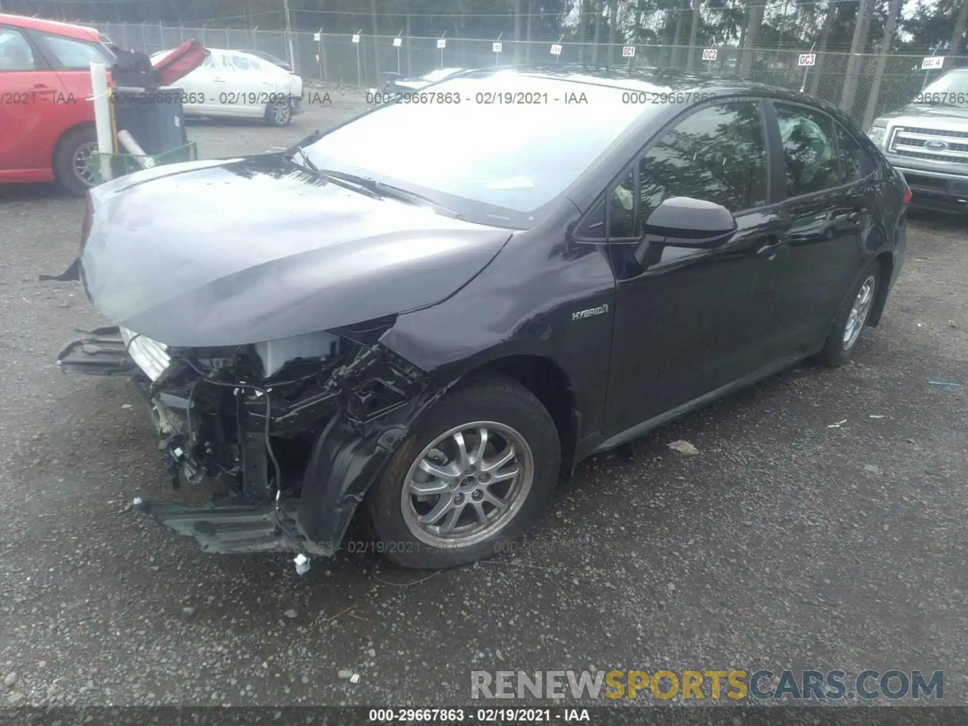 2 Photograph of a damaged car JTDEAMDE2MJ004745 TOYOTA COROLLA 2021