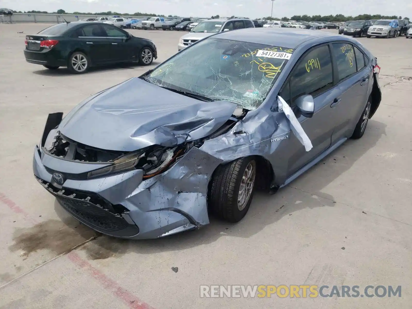 2 Photograph of a damaged car JTDEAMDE2MJ005281 TOYOTA COROLLA 2021