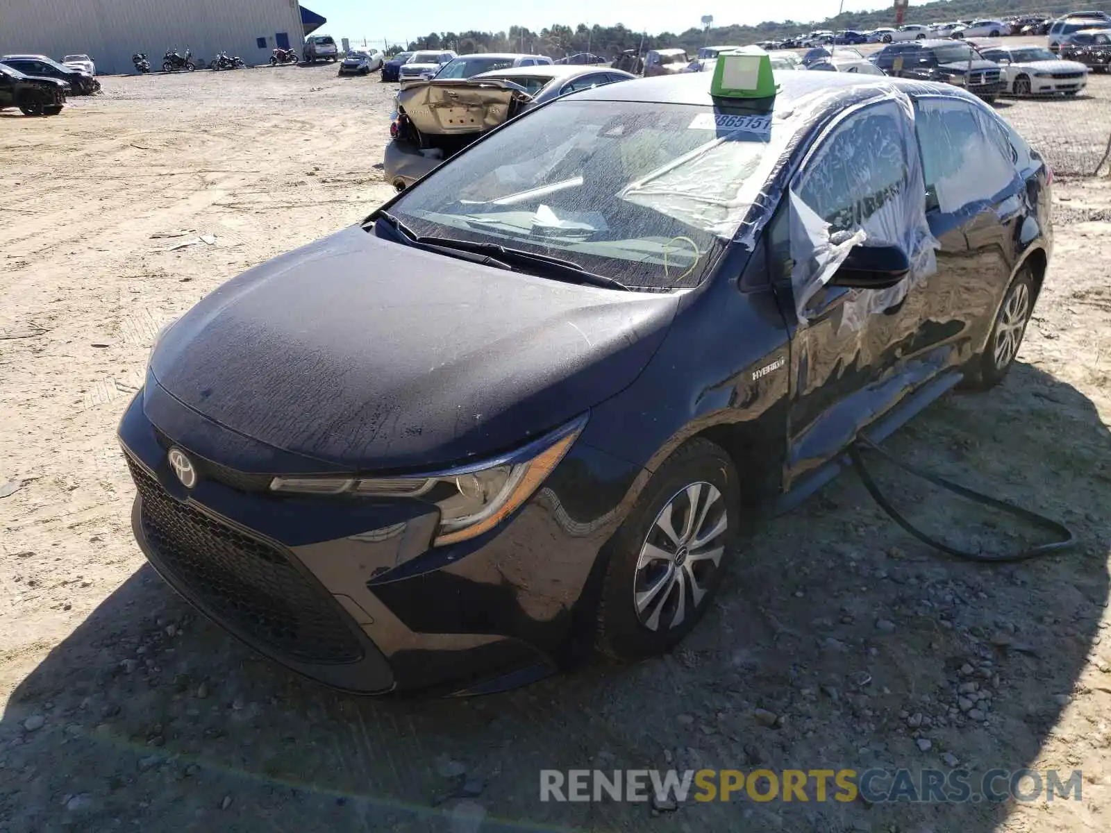 2 Photograph of a damaged car JTDEAMDE2MJ006334 TOYOTA COROLLA 2021