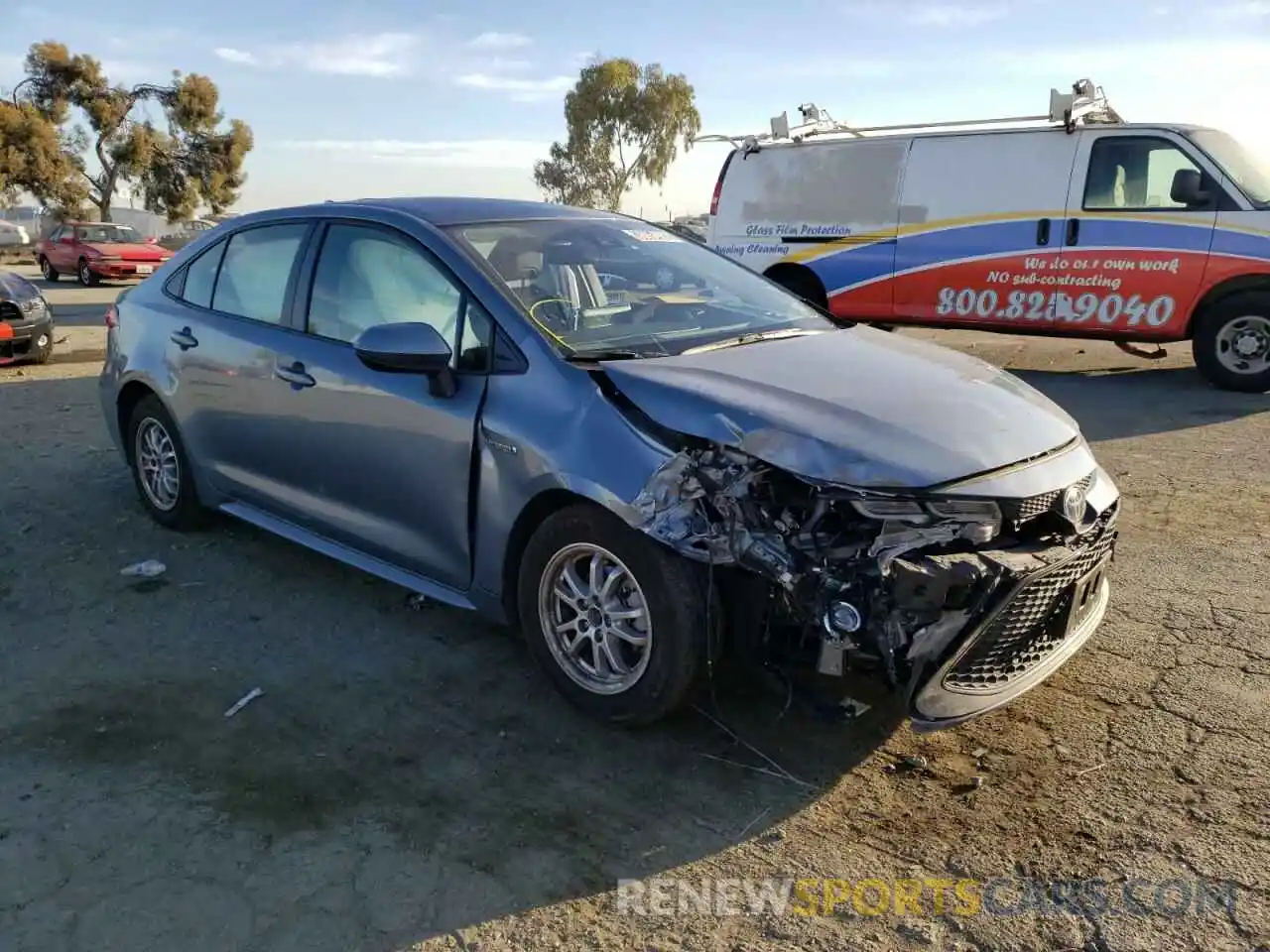 1 Photograph of a damaged car JTDEAMDE2MJ008472 TOYOTA COROLLA 2021