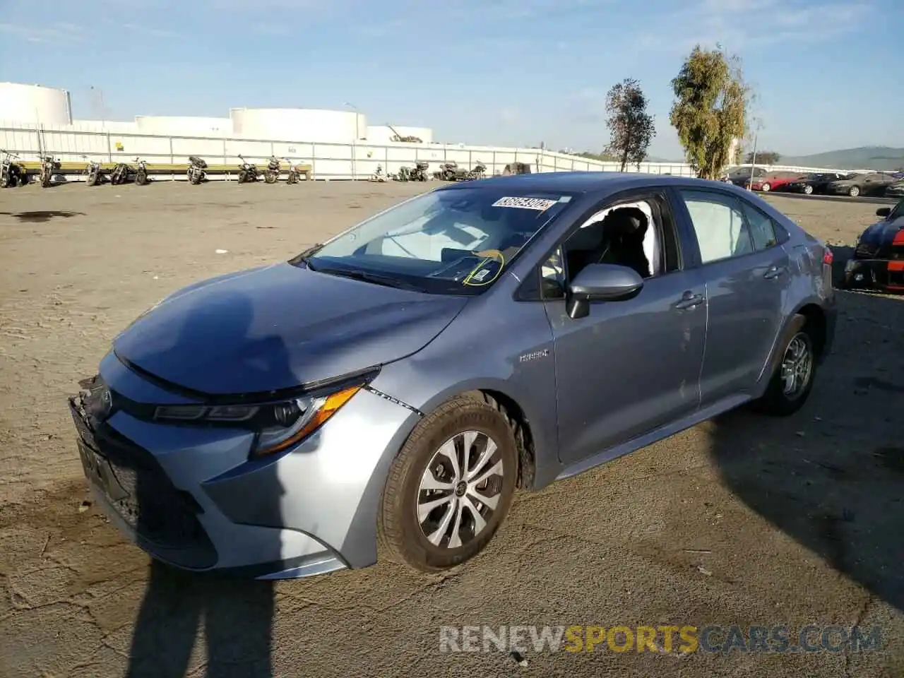 2 Photograph of a damaged car JTDEAMDE2MJ008472 TOYOTA COROLLA 2021