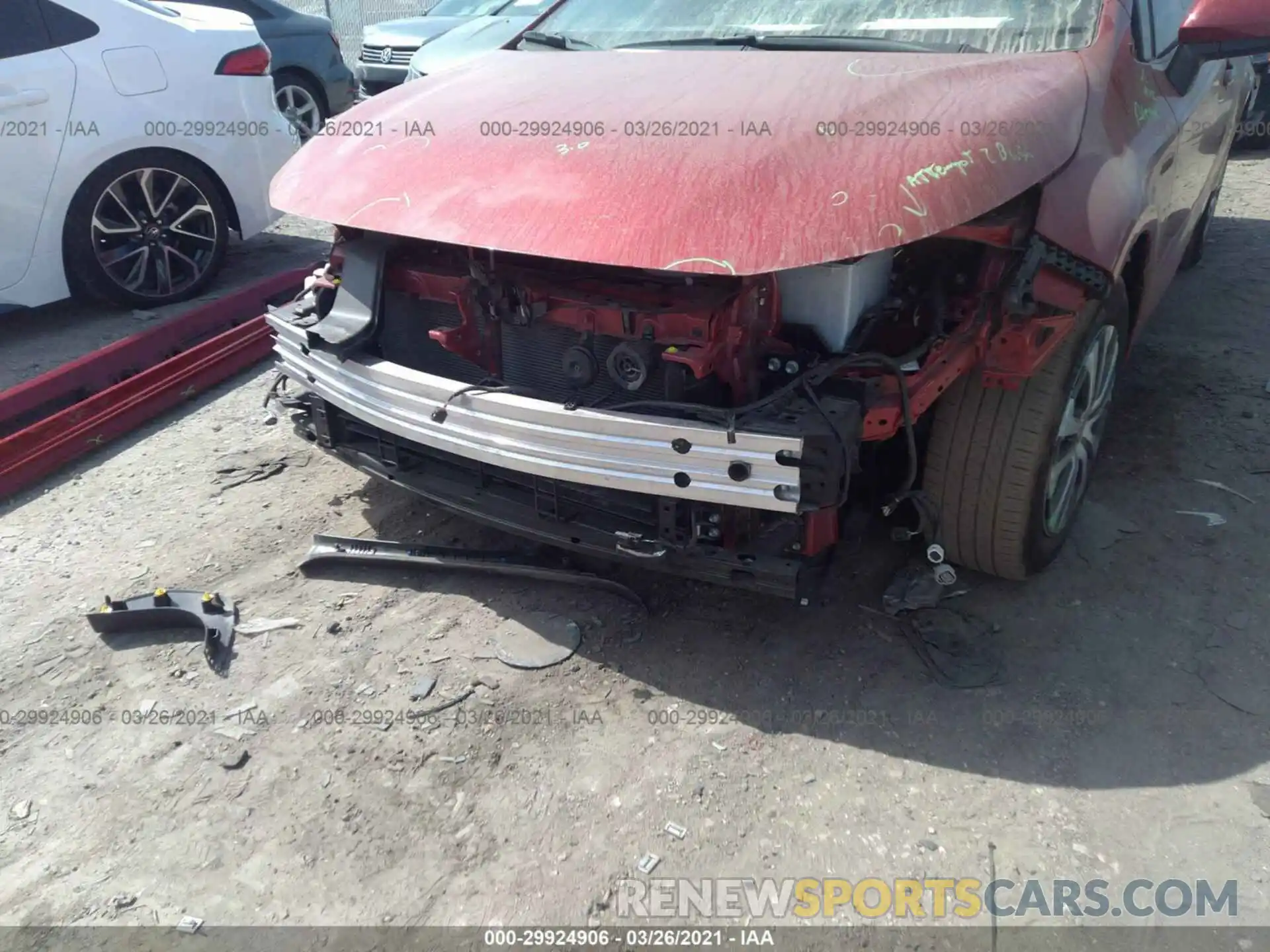 6 Photograph of a damaged car JTDEAMDE2MJ008794 TOYOTA COROLLA 2021