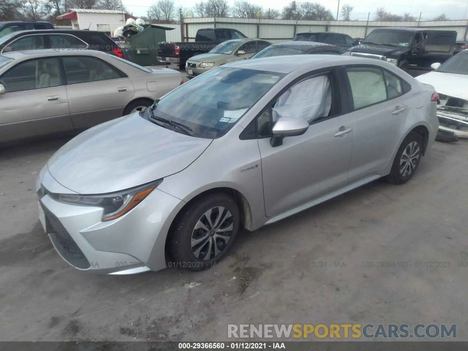 2 Photograph of a damaged car JTDEAMDE2MJ011484 TOYOTA COROLLA 2021