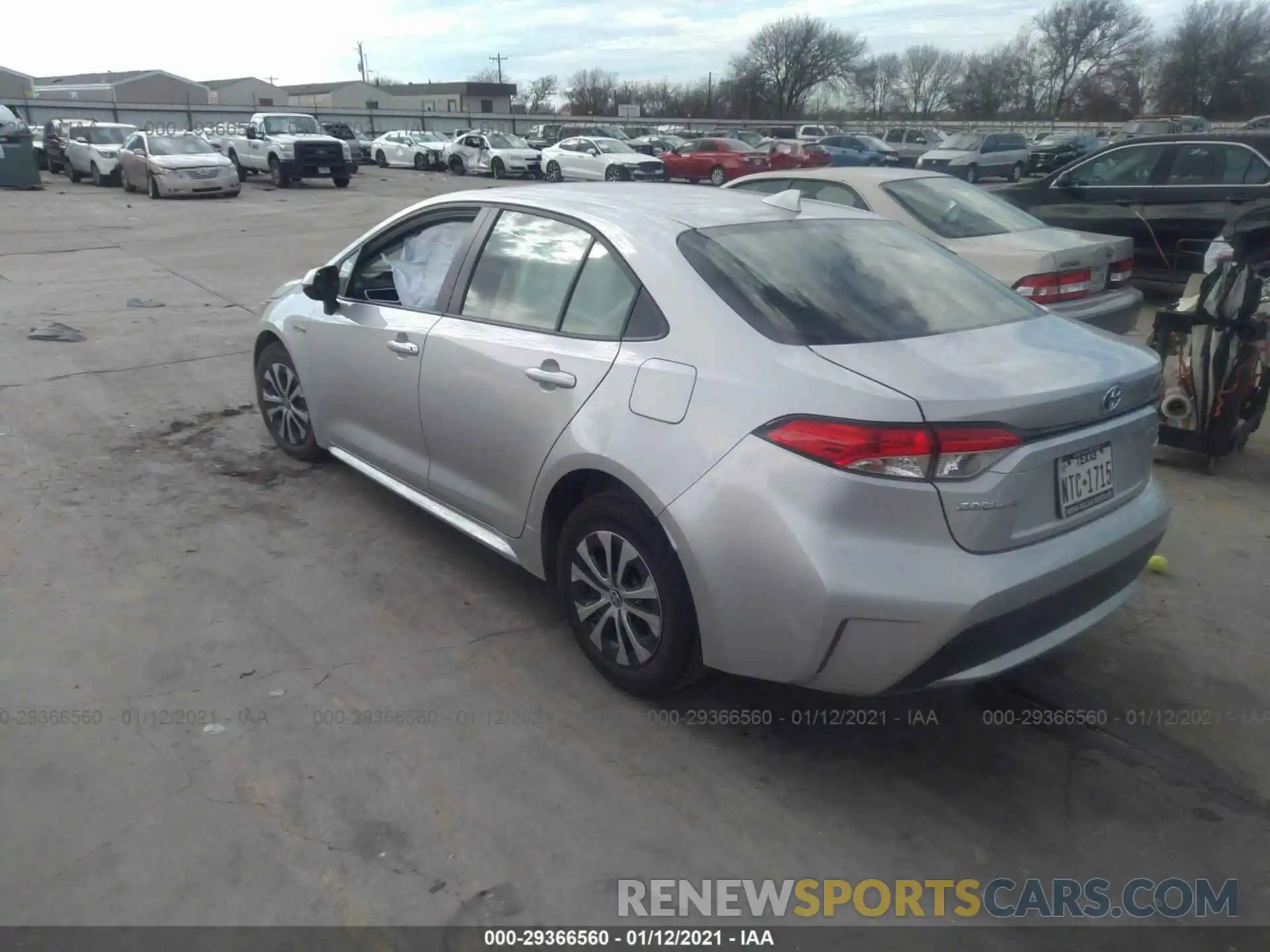 3 Photograph of a damaged car JTDEAMDE2MJ011484 TOYOTA COROLLA 2021